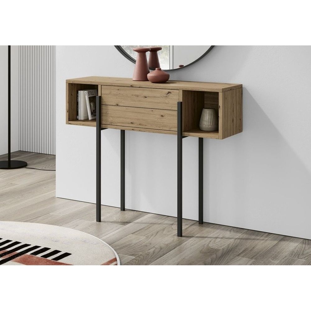 Recibidor Rústico 2 cajones Everest color Macadamia TU MESITA Recibidor Rústico 2 cajones Everest color Macadamia TU MESITA