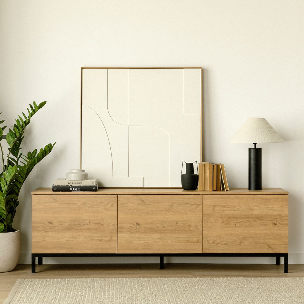 Aparador Moderno 3 puertas Habana color Duna TU MESITA Aparador Moderno 3 puertas Habana color Duna TU MESITA