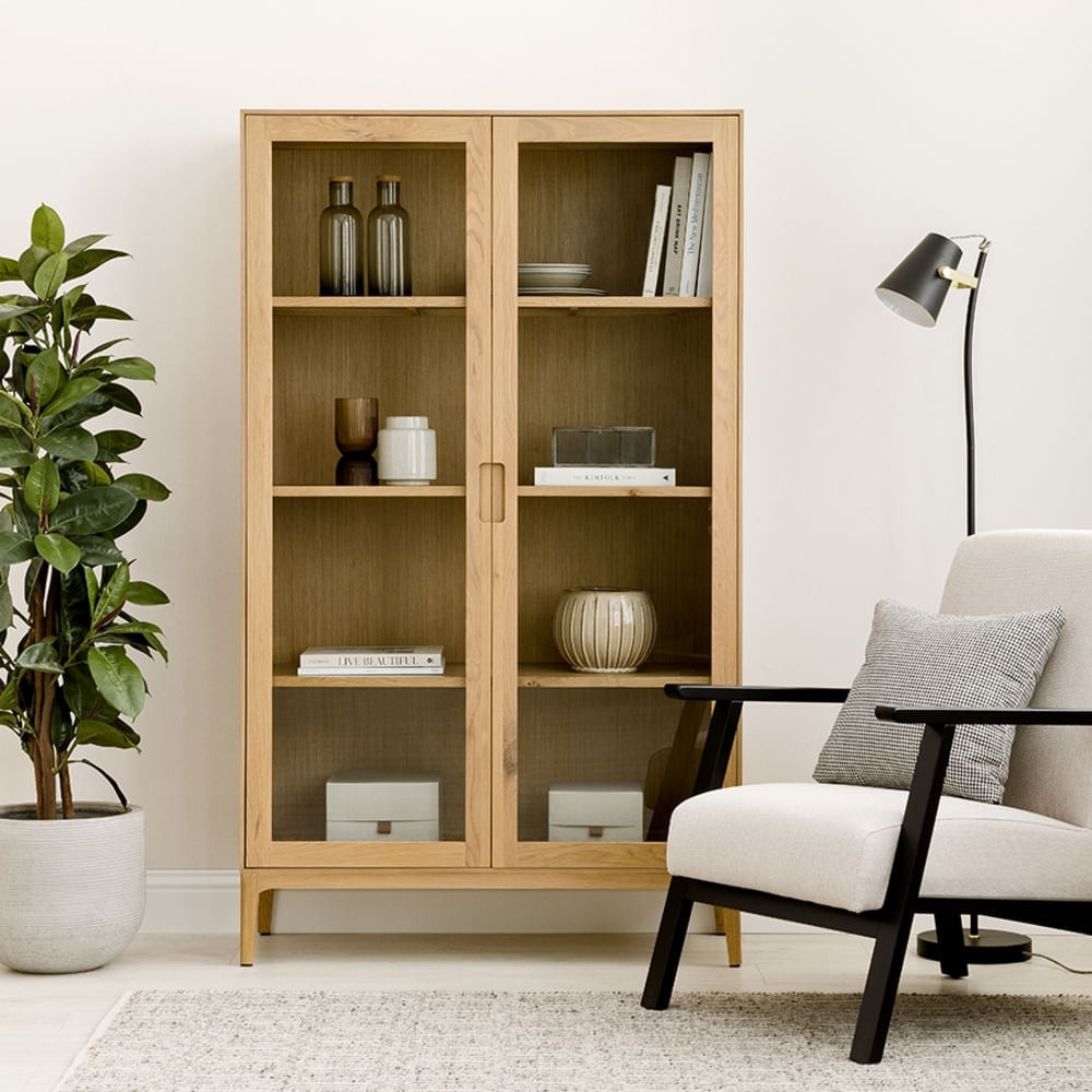 Vitrina alta Moderna 2 puertas Dublin color Duna TU MESITA Vitrina alta Moderna 2 puertas Dublin color Duna TU MESITA