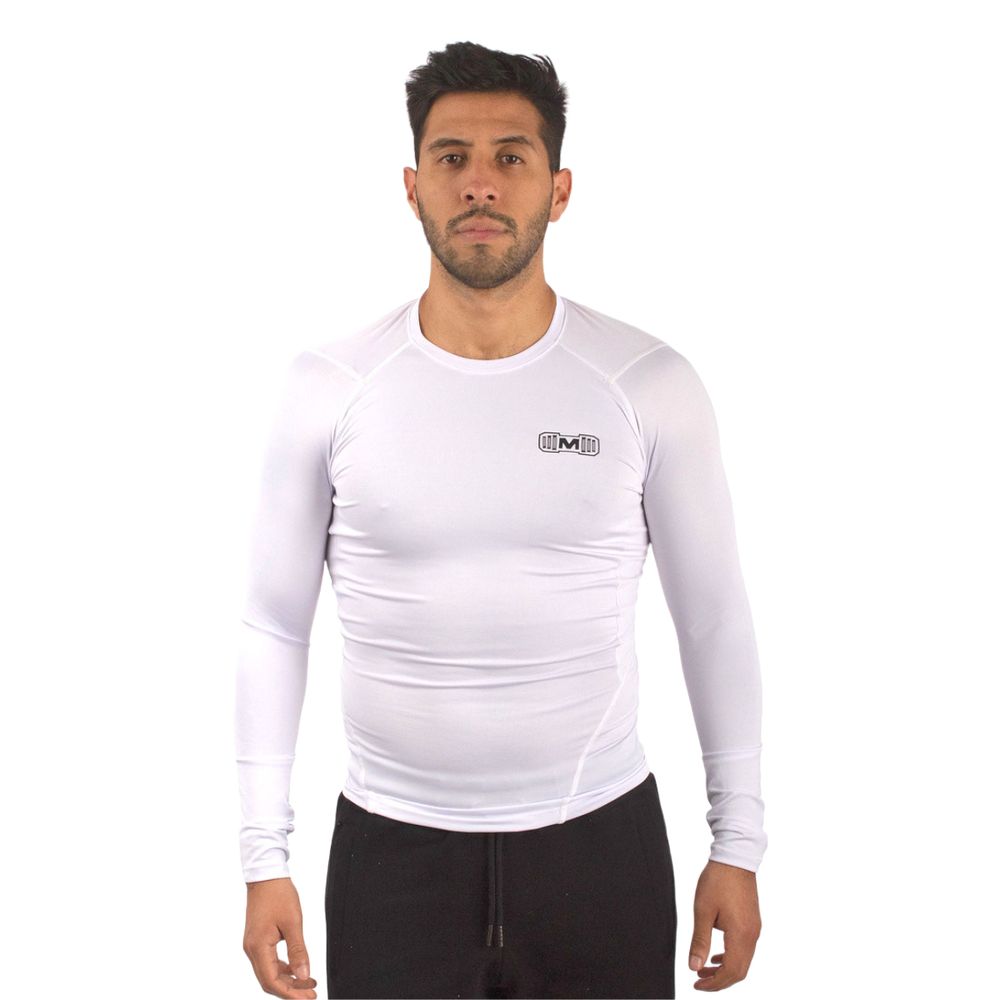 Polo Deportivo de Compresión Manga Larga Muscle Museum Blanco para Hombre Polo Deportivo de Compresión Manga Larga Muscle Museum para Hombre Color Blanco Talla L Polo Deportivo de Compresión Manga Larga Muscle Museum Blanco para Hombre Polo Deportivo de Compresión Manga Larga Muscle Museum para Hombre Color Blanco Talla L