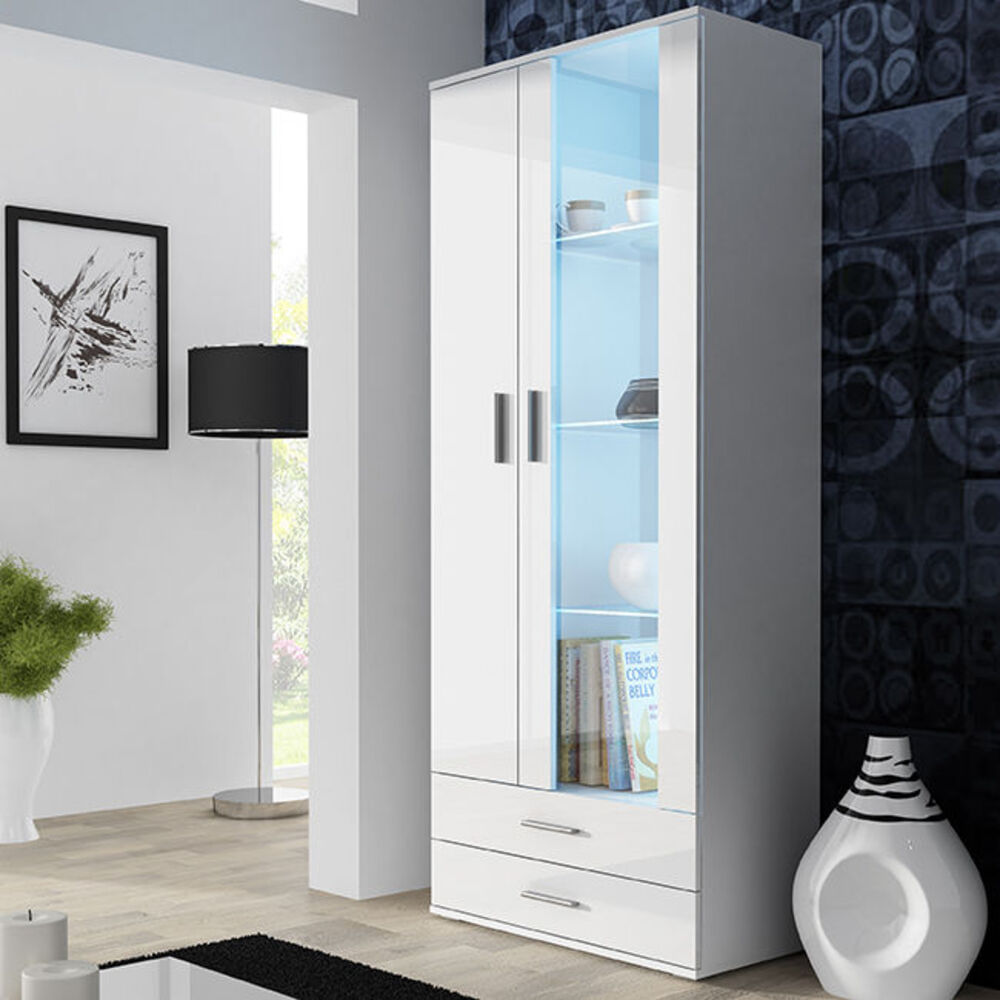 Vitrina Clásica Sasha 2 puertas 2 cajones TU MESITA color Blanco Vitrina Clásica Sasha 2 puertas 2 cajones TU MESITA color Blanco