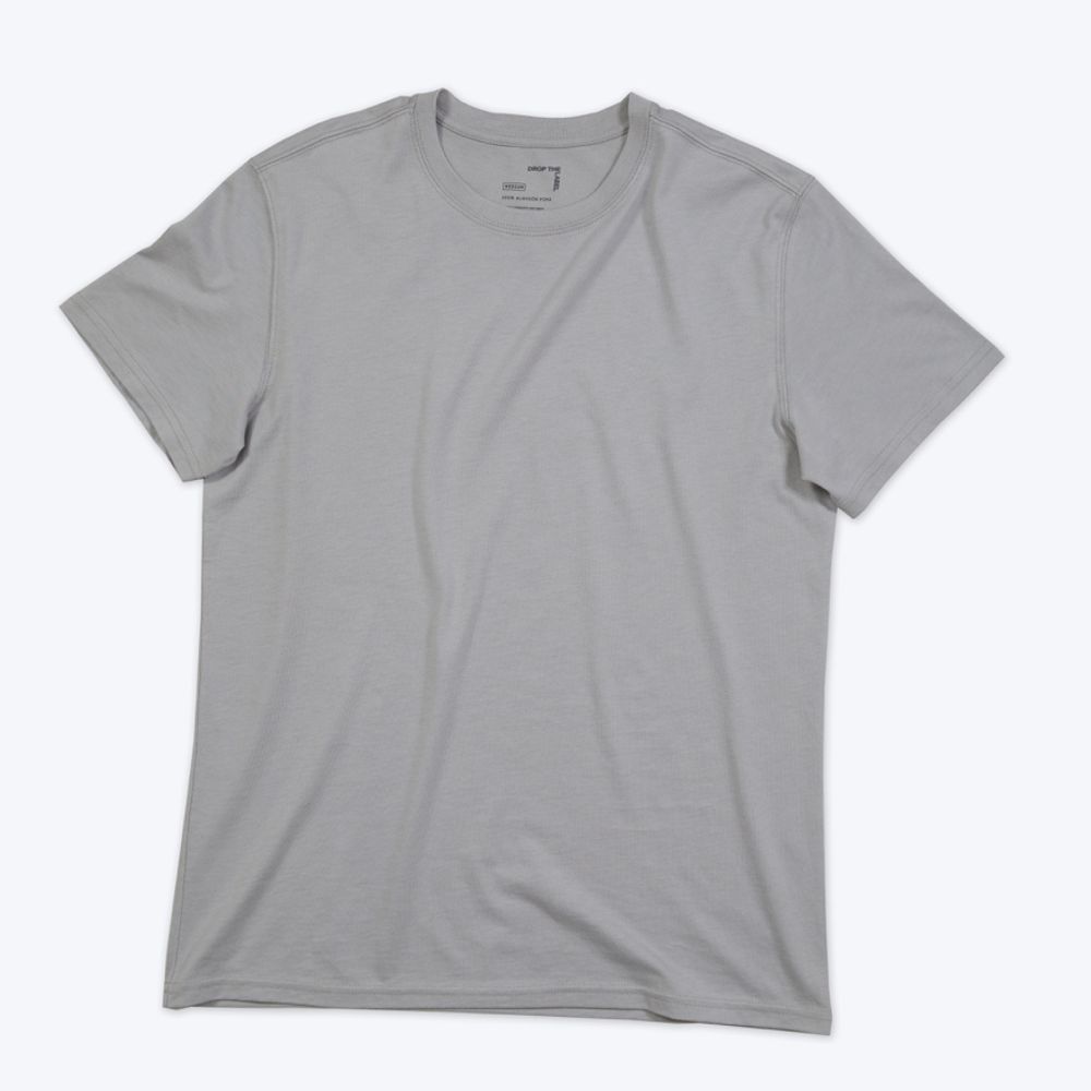 Polo Gris Oscuro para Hombre Drop the Label Cuello Redondo Manga Corta Algodón Pima talla XL Polo Gris Oscuro para Hombre Drop the Label Cuello Redondo Manga Corta Algodón Pima talla XL