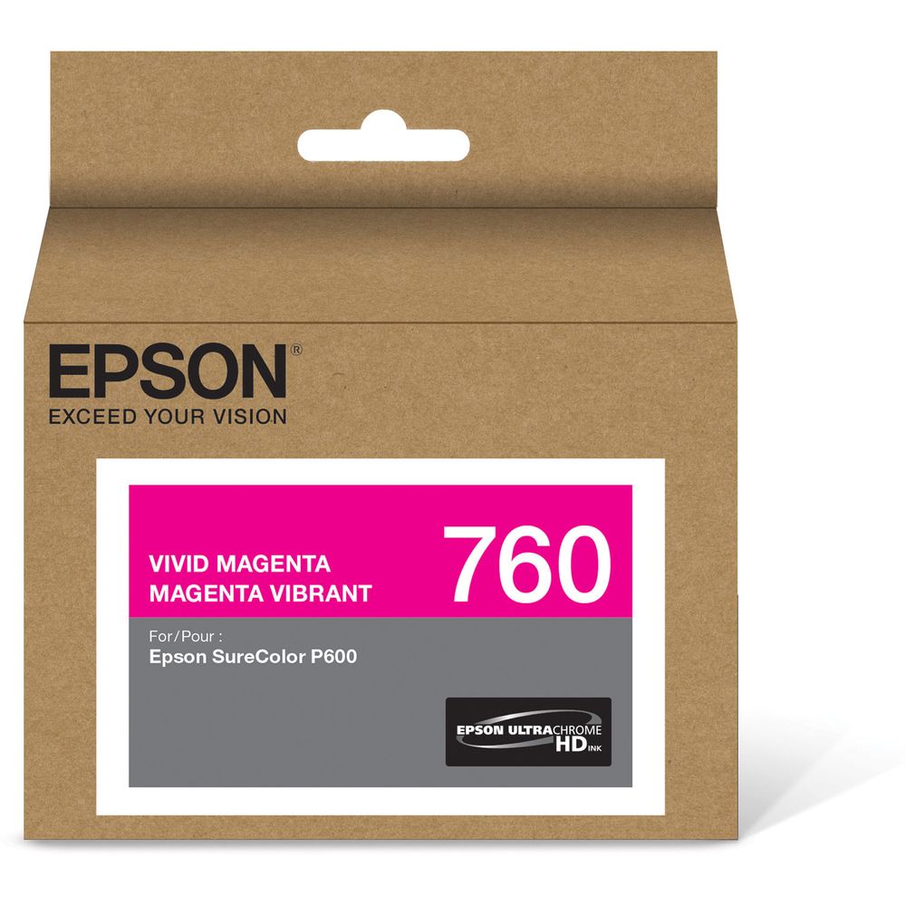 Cartucho de Tinta Epson Ultrachrome Hd T760 Magenta Vivo 1110645-REG Cartucho de Tinta Epson Ultrachrome Hd T760 Magenta Vivo 1110645-REG