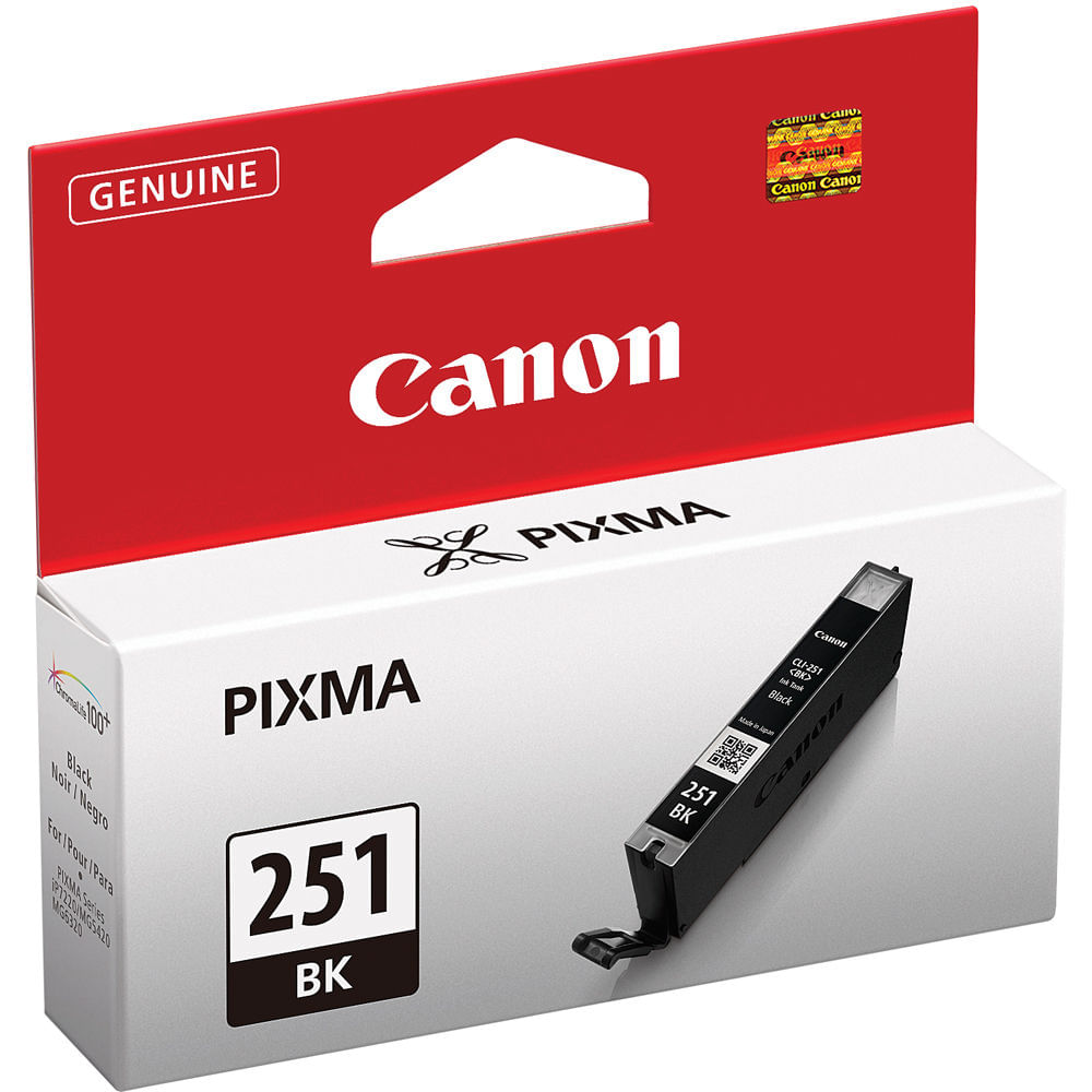 Cartucho de Tinta Negra Canon Cli 251Bk de Capacidad Estándar 909045-REG Cartucho de Tinta Negra Canon Cli 251Bk de Capacidad Estándar 909045-REG