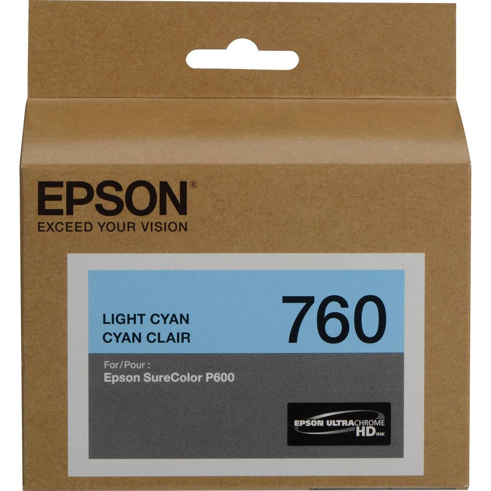 Cartucho de Tinta Epson Ultrachrome Hd T760 Light Cyan 1110647-REG Cartucho de Tinta Epson Ultrachrome Hd T760 Light Cyan 1110647-REG