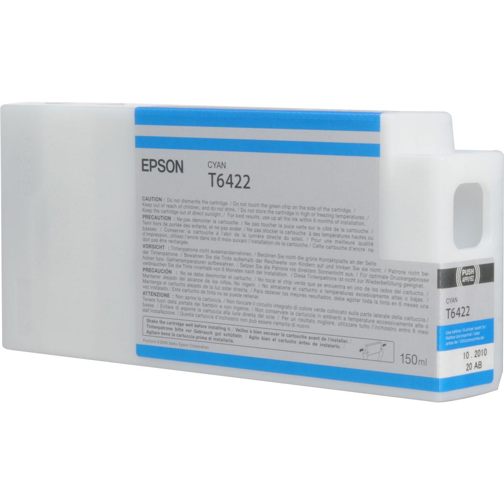 Cartucho de Tinta Epson T642200 Ultrachrome Hdr Cian para Impresoras Stylus Pro Seleccionadas 150 M 587277-REG Cartucho de Tinta Epson T642200 Ultrachrome Hdr Cian para Impresoras Stylus Pro Seleccionadas 150 M 587277-REG