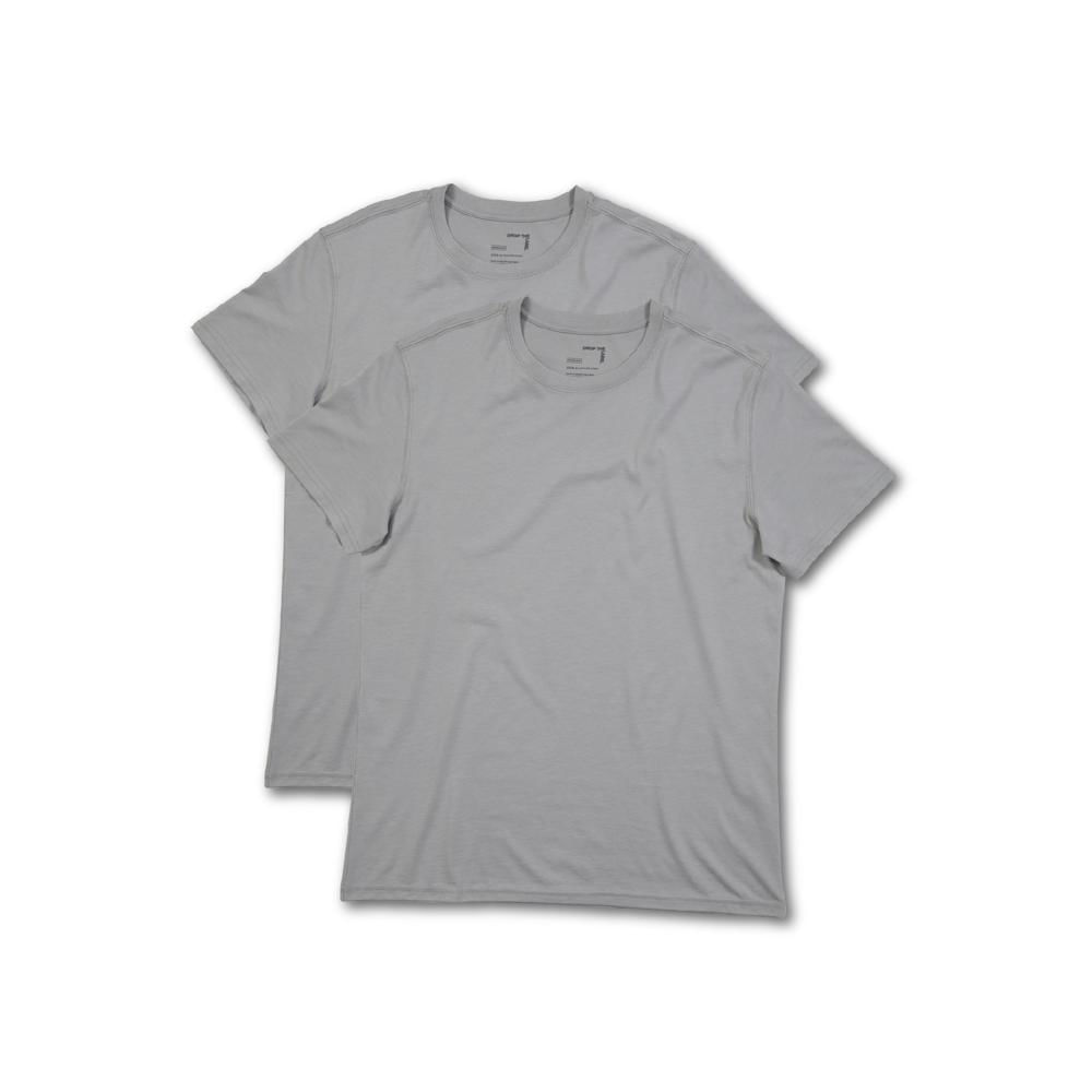 2-Pack Polo Gris Oscuro para Hombre Drop the Label Cuello Redondo Manga Corta Algodón Pima talla XL 2-Pack Polo Gris Oscuro para Hombre Drop the Label Cuello Redondo Manga Corta Algodón Pima talla XL