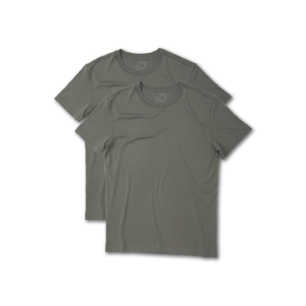 2-Pack Polo Verde Oliva para Hombre Drop the Label Cuello Redondo Manga Corta Algodón Pima talla XXL 2-Pack Polo Verde Oliva para Hombre Drop the Label Cuello Redondo Manga Corta Algodón Pima talla XXL