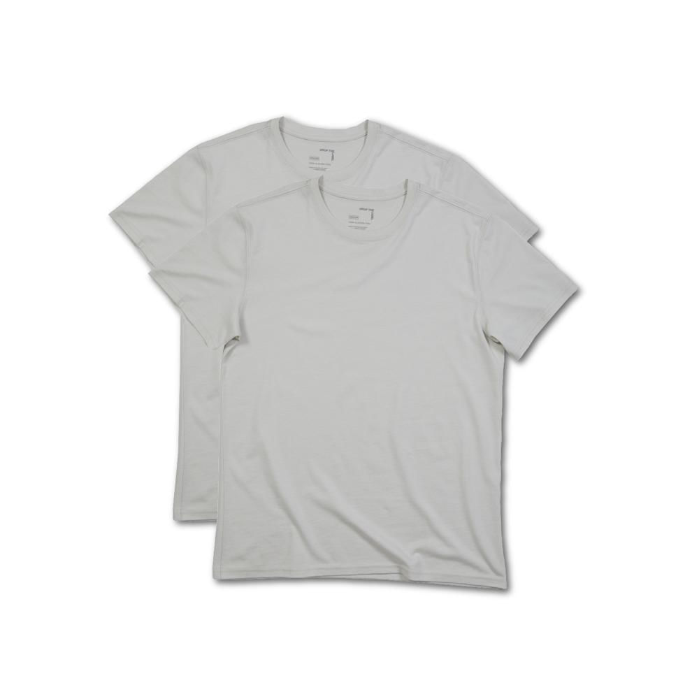 2-Pack Polo Gris Claro para Hombre Drop the Label Cuello Redondo Manga Corta Algodón Pima talla L 2-Pack Polo Gris Claro para Hombre Drop the Label Cuello Redondo Manga Corta Algodón Pima talla L