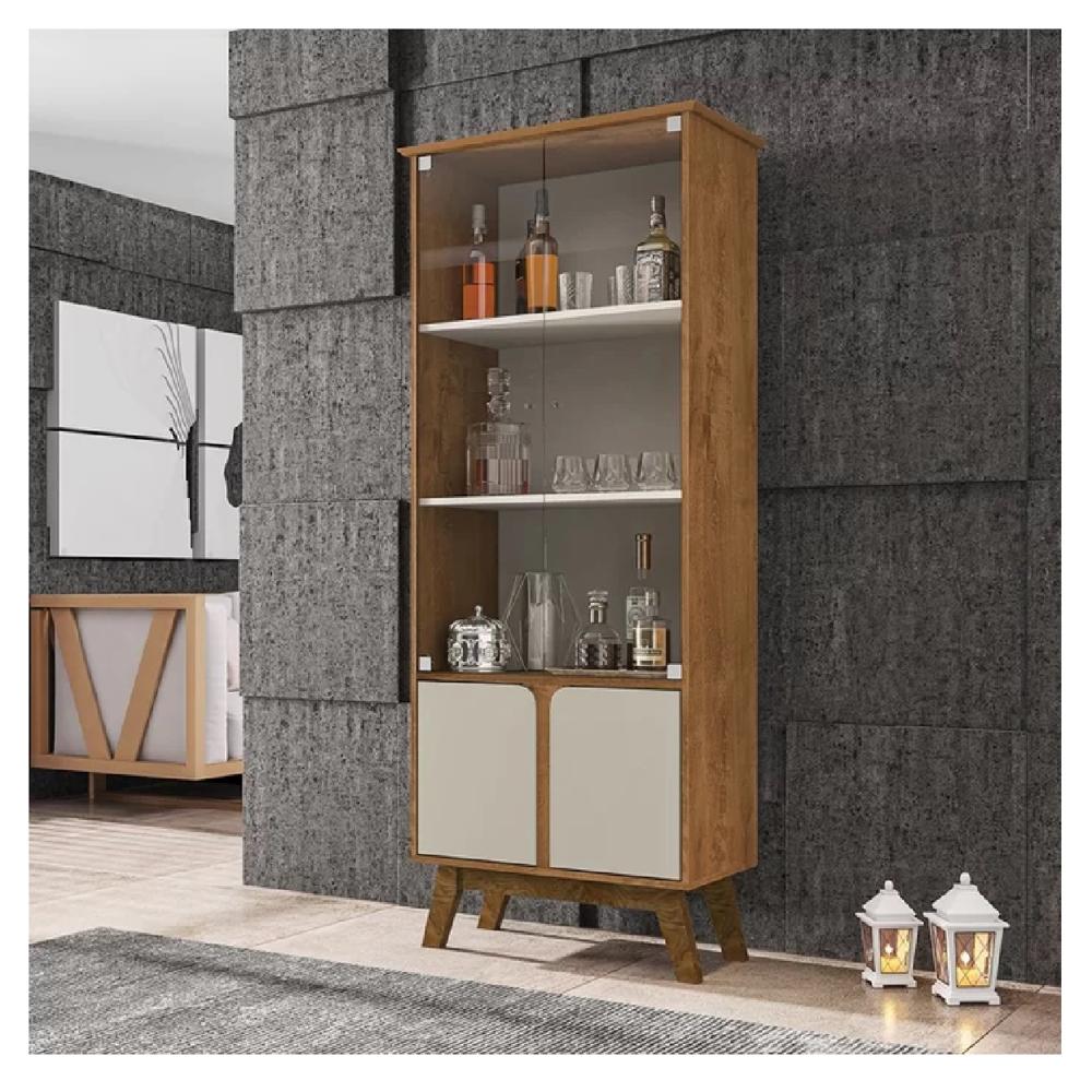 Vitrina Multiusos TU MESITA Marsella color Haya/Blanco 4 puertas Vitrina Multiusos TU MESITA Marsella color Haya/Blanco 4 puertas