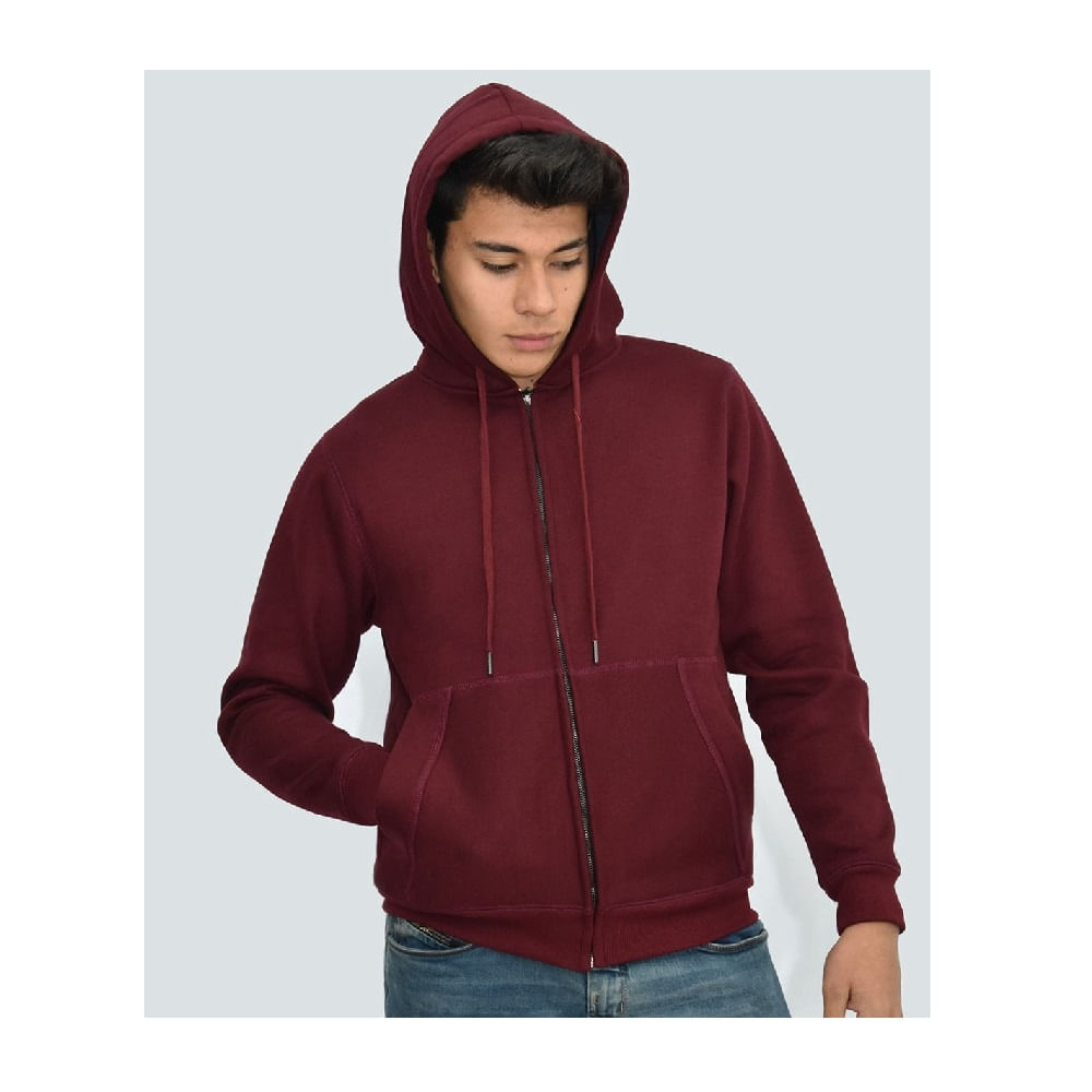 Polera con Cierre para Hombre Guinda Talla L Polera con Cierre para Hombre Guinda Talla L