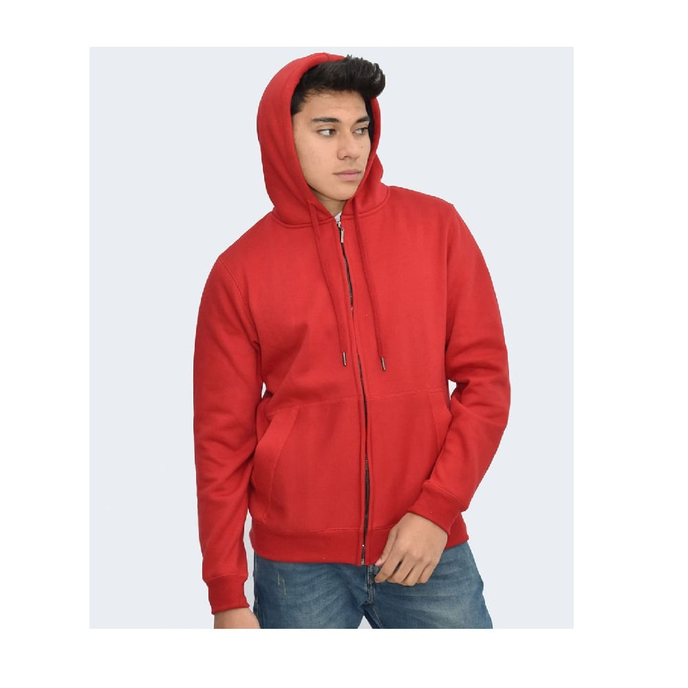 Polera con Cierre para Hombre Rojo Talla L Polera con Cierre para Hombre Rojo Talla L