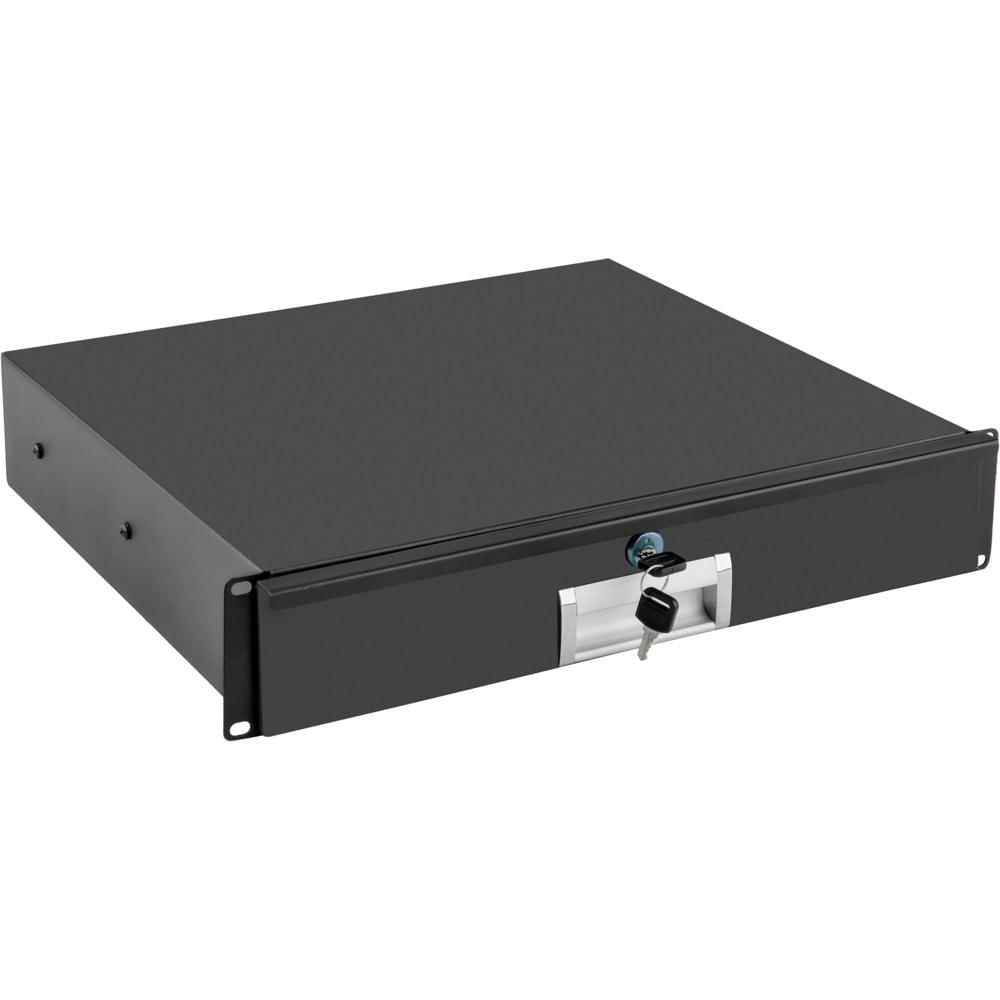 Auray Cajón de Rack con Cerradura (2 RU) - Construcción de Acero Resistente, Capacidad de 40 lb, Caj 1261091-REG Auray Cajón de Rack con Cerradura (2 RU) - Construcción de Acero Resistente, Capacidad de 40 lb, Caj 1261091-REG