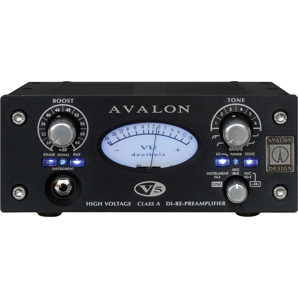 Avalon Design V5 Preamplificador de Micrófono Pure Class A (Negro) - Discreto, Selector de Impedanci 851538-REG Avalon Design V5 Preamplificador de Micrófono Pure Class A (Negro) - Discreto, Selector de Impedanci 851538-REG