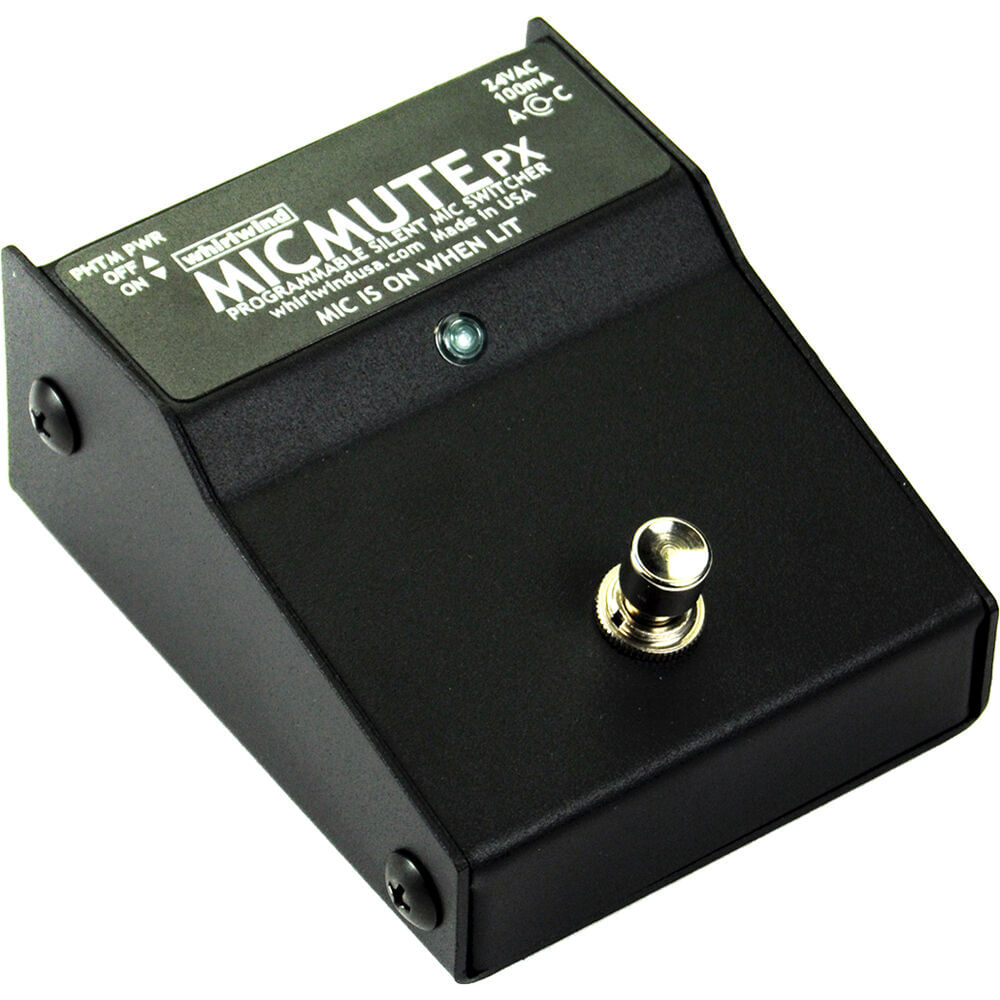 Caja de Muting Activo Whirlwind MicMute PX con Conectores XLR - Interruptor de Pie Resistente, 3 Mod 1602000-REG Caja de Muting Activo Whirlwind MicMute PX con Conectores XLR - Interruptor de Pie Resistente, 3 Mod 1602000-REG