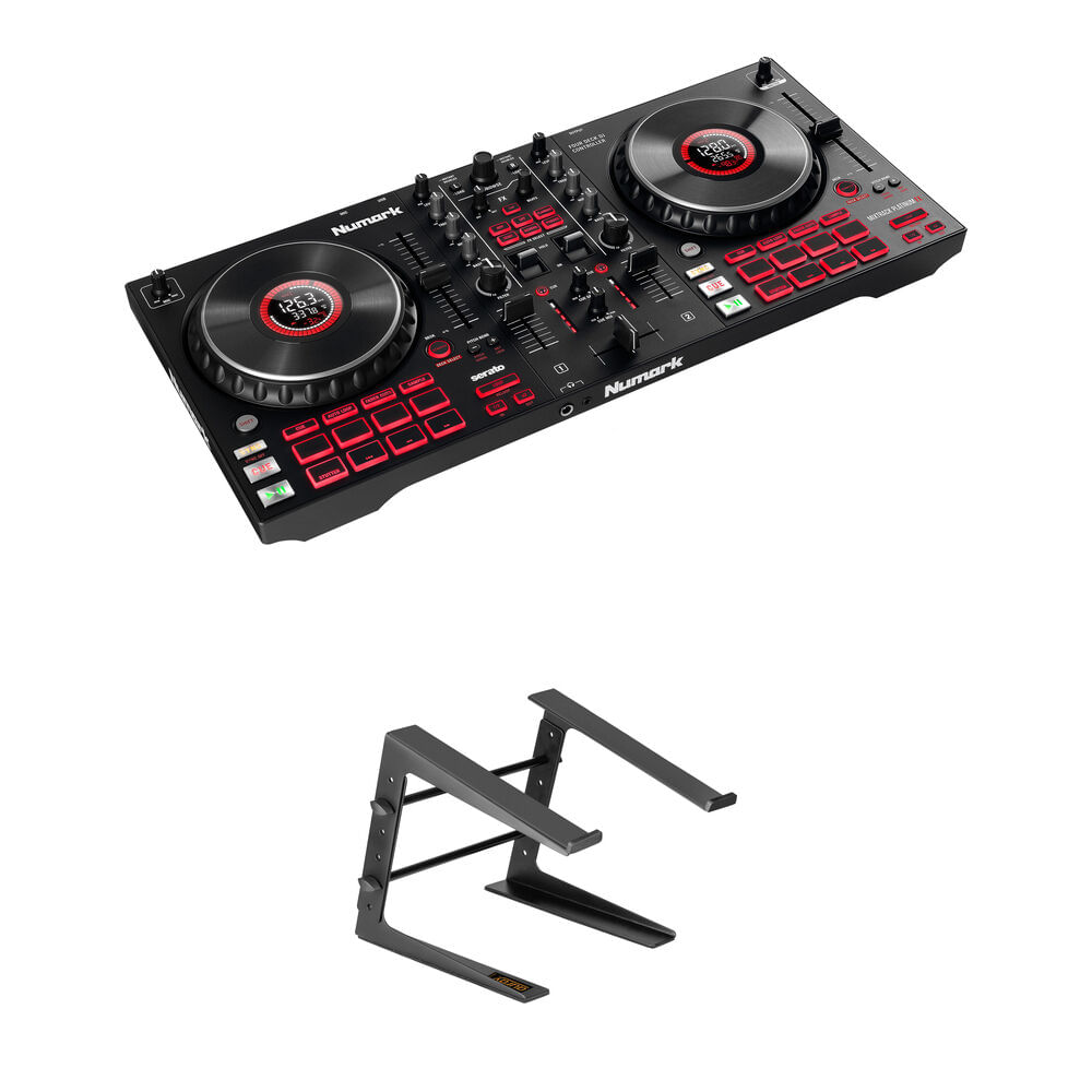 Controlador DJ Numark Mixtrack Platinum FX 4-Deck con Soporte: Jog Wheels Duales de 6 Controlador DJ Numark Mixtrack Platinum FX 4-Deck con Soporte: Jog Wheels Duales de 6