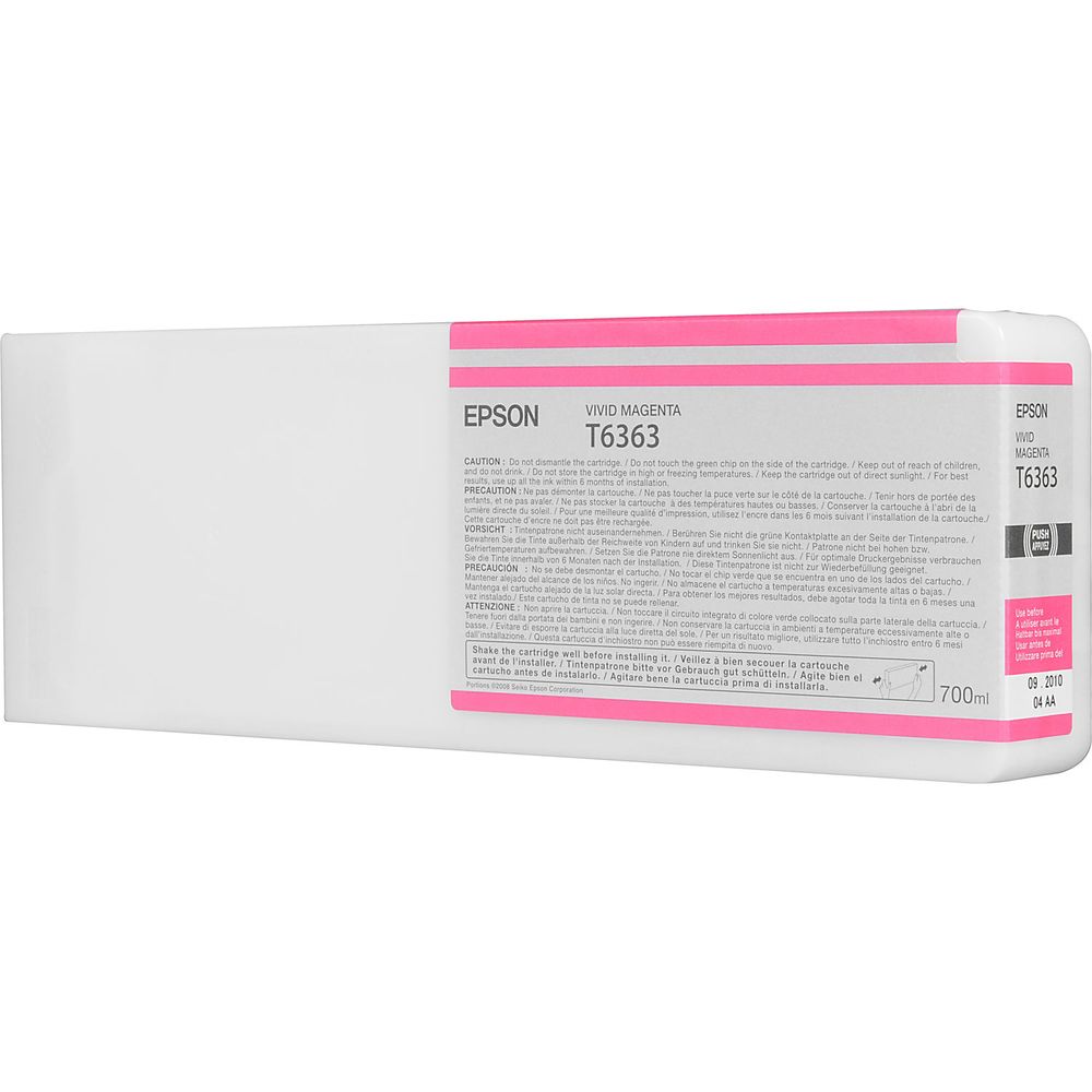 Cartucho de Tinta Epson T636300 Ultrachrome Hdr Vivid Magenta para Impresoras Stylus Pro Seleccionad 587341-REG Cartucho de Tinta Epson T636300 Ultrachrome Hdr Vivid Magenta para Impresoras Stylus Pro Seleccionad 587341-REG