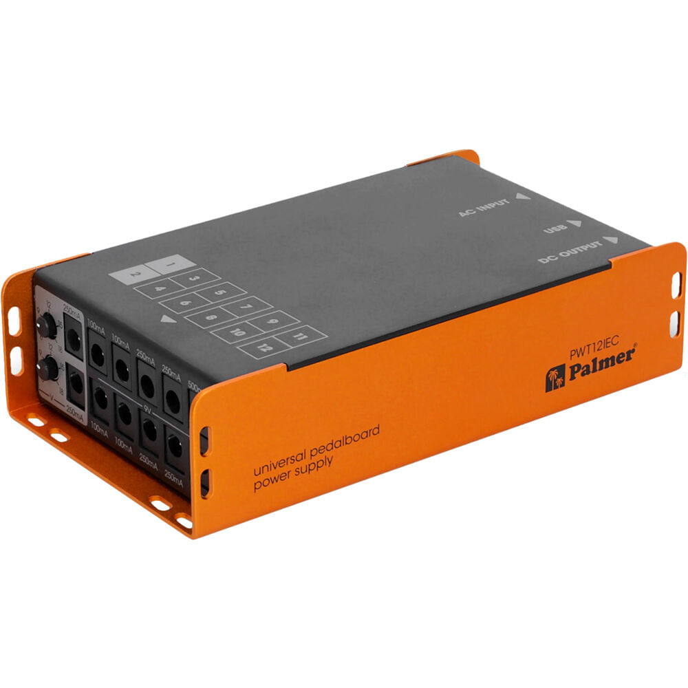 Fuente de Alimentación Universal para Pedalboard Palmer con USB PWT 12 IEC 1821895-REG Fuente de Alimentación Universal para Pedalboard Palmer con USB PWT 12 IEC 1821895-REG