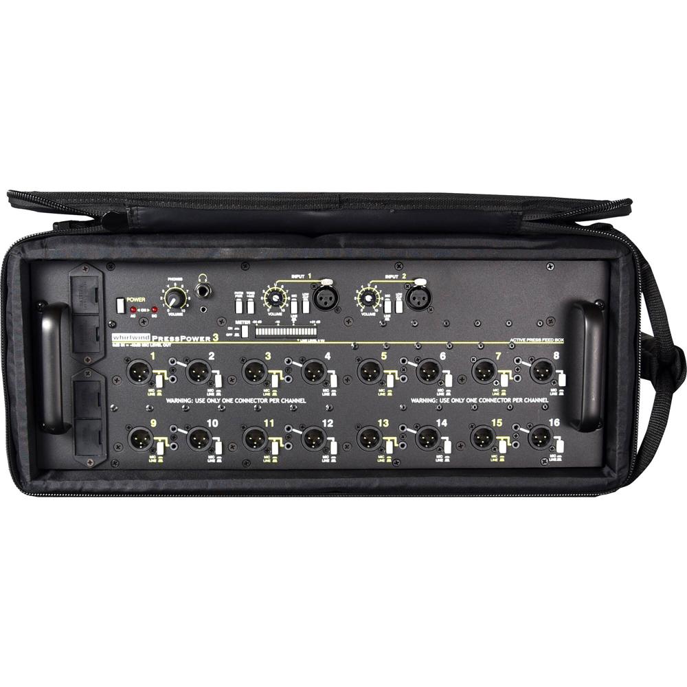 Whirlwind PRESSPOWER 3: Caja de Prensa Activa para Conferencias con 2 Entradas y 16 Salidas Mic/Line 1713373-REG Whirlwind PRESSPOWER 3: Caja de Prensa Activa para Conferencias con 2 Entradas y 16 Salidas Mic/Line 1713373-REG