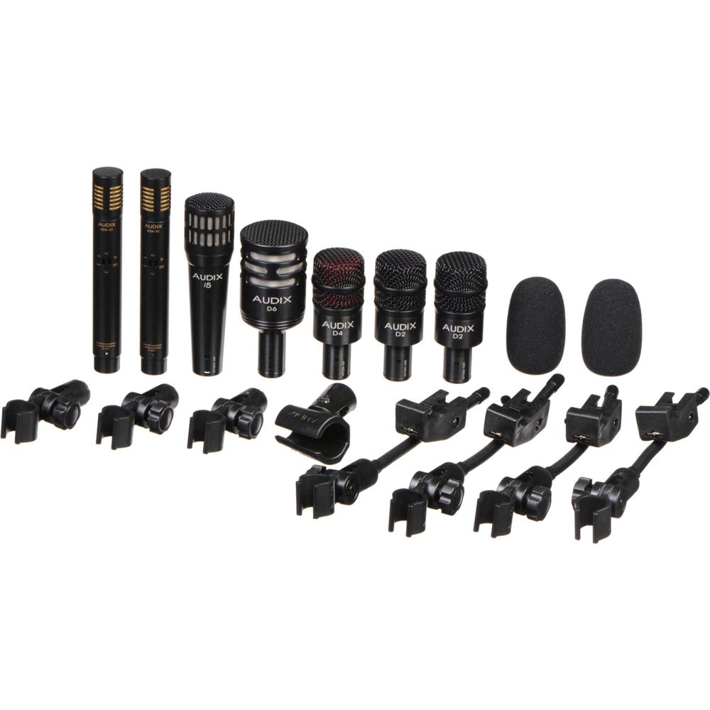 Audix DP7 - Kit Profesional de Micrófonos para Batería de Siete Piezas con Mics de Condensador y Din 480244-REG Audix DP7 - Kit Profesional de Micrófonos para Batería de Siete Piezas con Mics de Condensador y Din 480244-REG