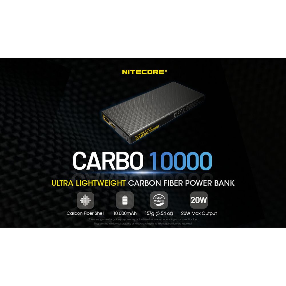 Power Bank Nitecore Carbo 10000 10 000 Mah 1746761-REG Power Bank Nitecore Carbo 10000 10 000 Mah 1746761-REG