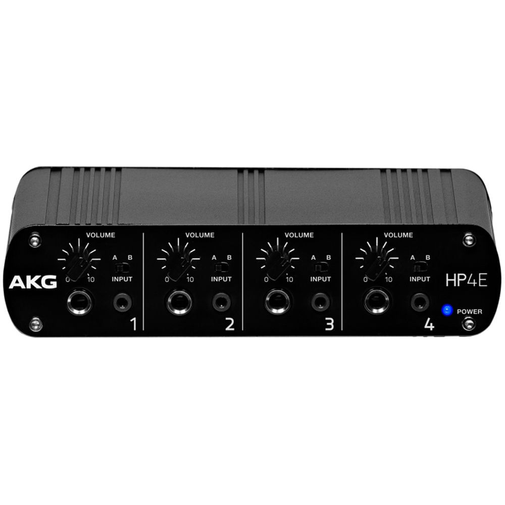Amplificador de Auriculares AKG HP4E de 4 Canales con Control de Volumen y Entradas TRS Estéreo