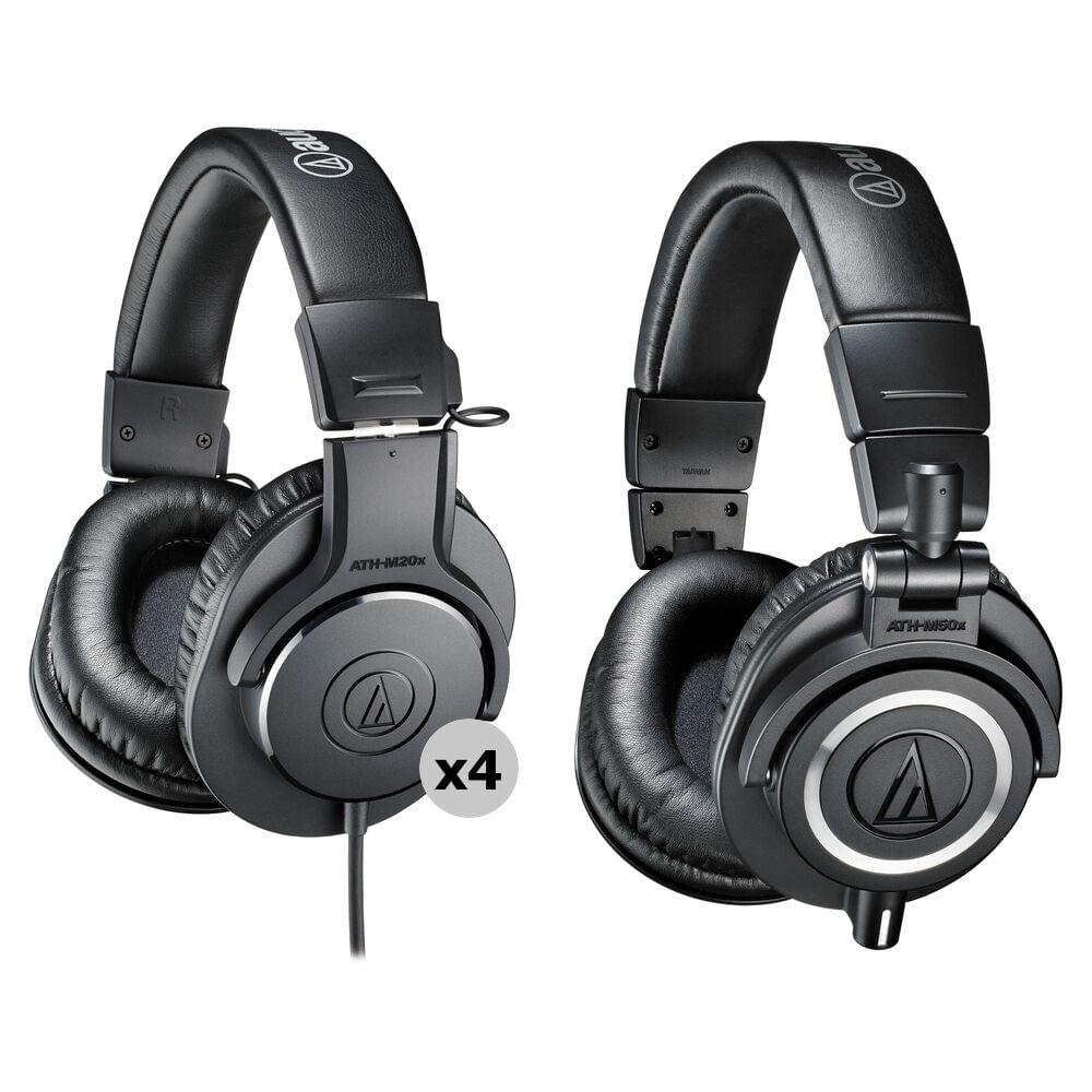 Audio-Technica ATH-M50x Kit de Monitoreo con Auriculares ATH-M20x
