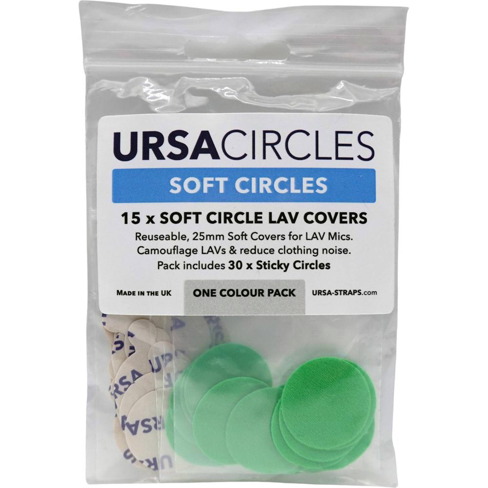 Cubiertas de Micrófono Lavalier URSA Soft Circles (Paquete de 15, Verde Chroma) - Protección Discret 1700226-REG Cubiertas de Micrófono Lavalier URSA Soft Circles (Paquete de 15, Verde Chroma) - Protección Discret 1700226-REG