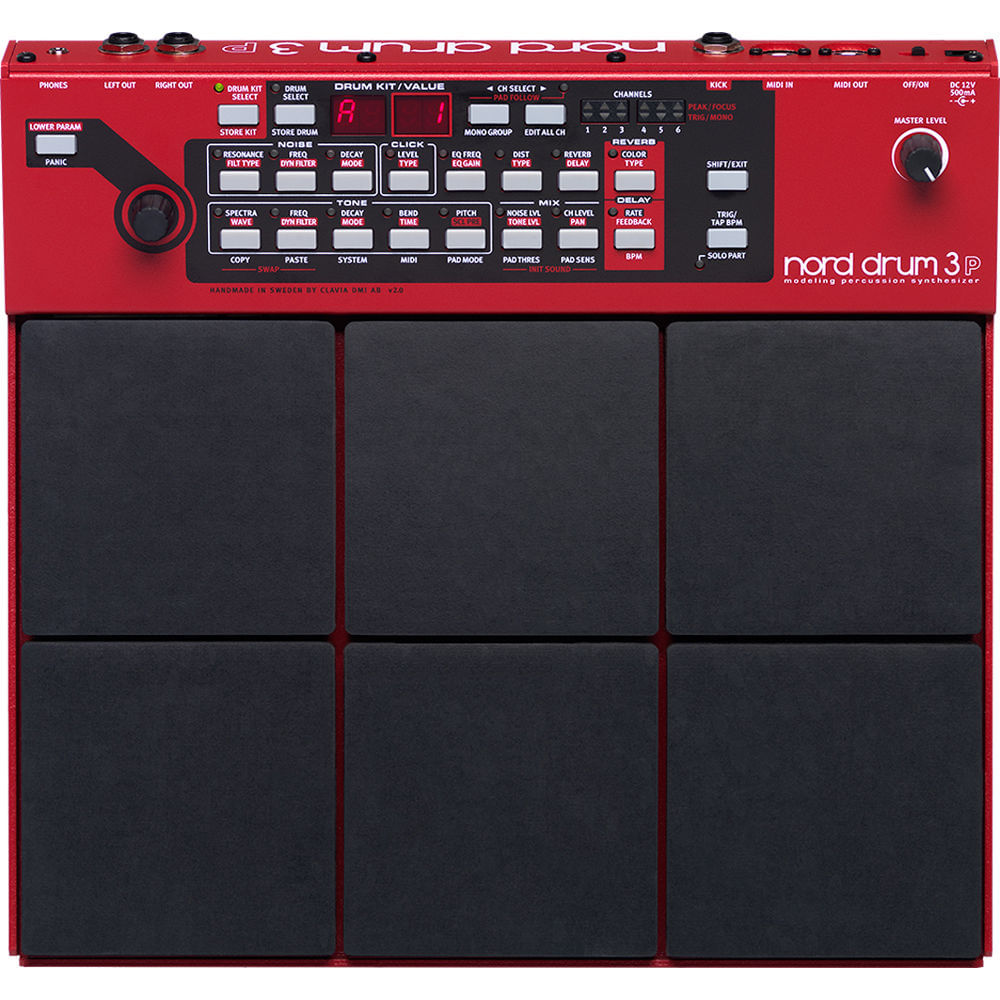 Nord Drum 3P: Sintetizador de Percusión Modelado con 6 Canales y Multi-Pads 1277306-REG Nord Drum 3P: Sintetizador de Percusión Modelado con 6 Canales y Multi-Pads 1277306-REG