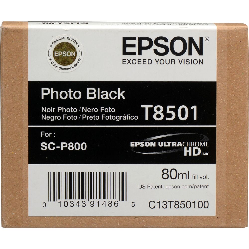 Cartucho de Tinta Epson T850100 Ultrachrome Hd Photo Black 80 Ml 1141500-REG Cartucho de Tinta Epson T850100 Ultrachrome Hd Photo Black 80 Ml 1141500-REG