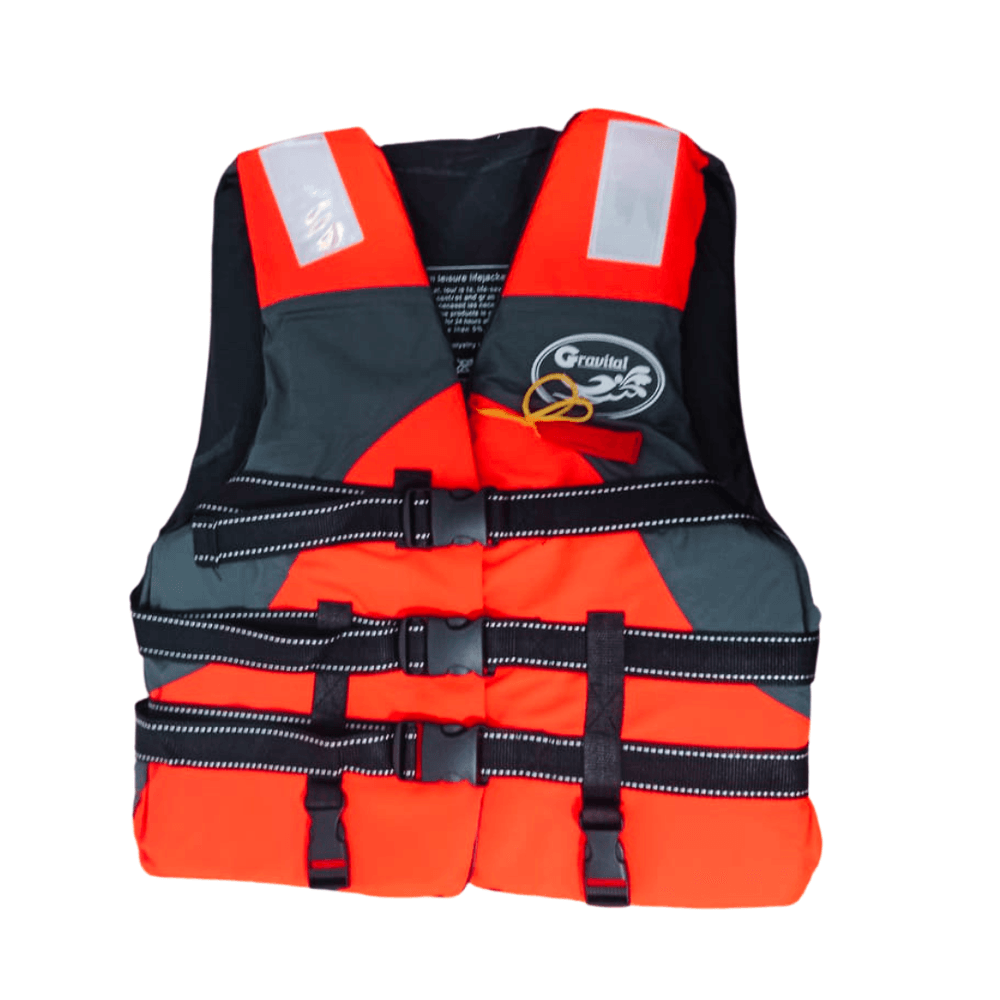 Chaleco Salvavidas con silbato Gravital sin cuello Naranja XL Chaleco Salvavidas con silbato Gravital sin cuello Naranja XL