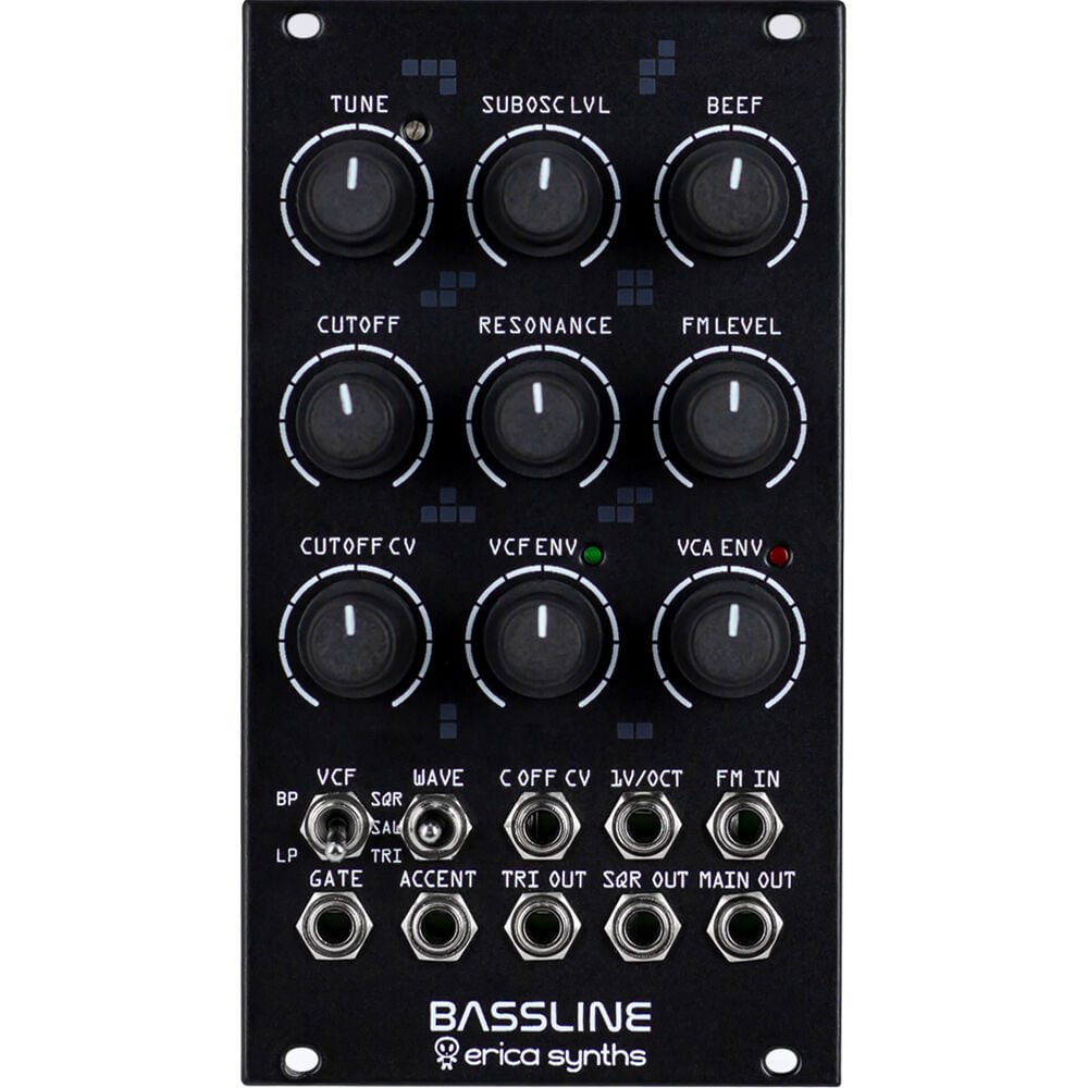 Erica Synths Bassline Analog Synthesizer Voice Eurorack Module (14 HP) 1763515-REG Erica Synths Bassline Analog Synthesizer Voice Eurorack Module (14 HP) 1763515-REG