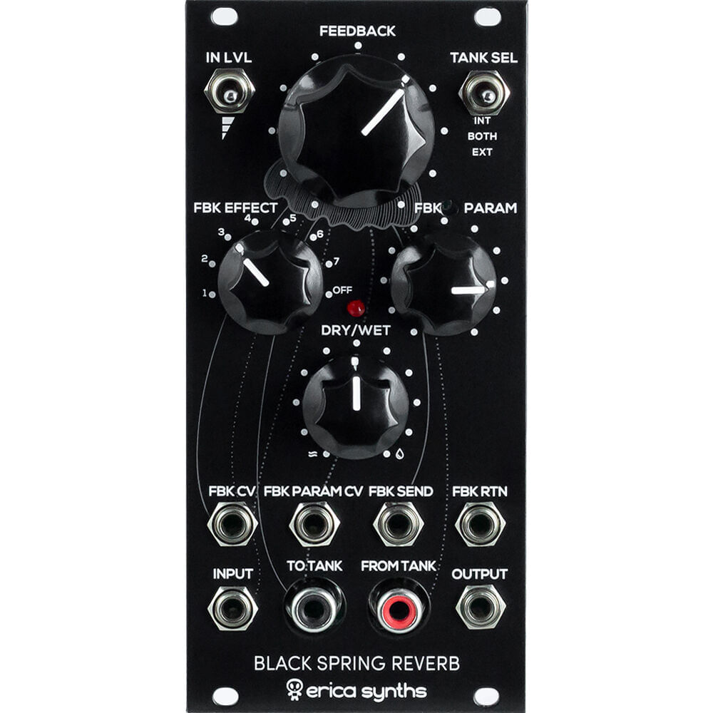 Erica Synths Black Spring Reverb Eurorack Module (12 HP) 1763664-REG Erica Synths Black Spring Reverb Eurorack Module (12 HP) 1763664-REG