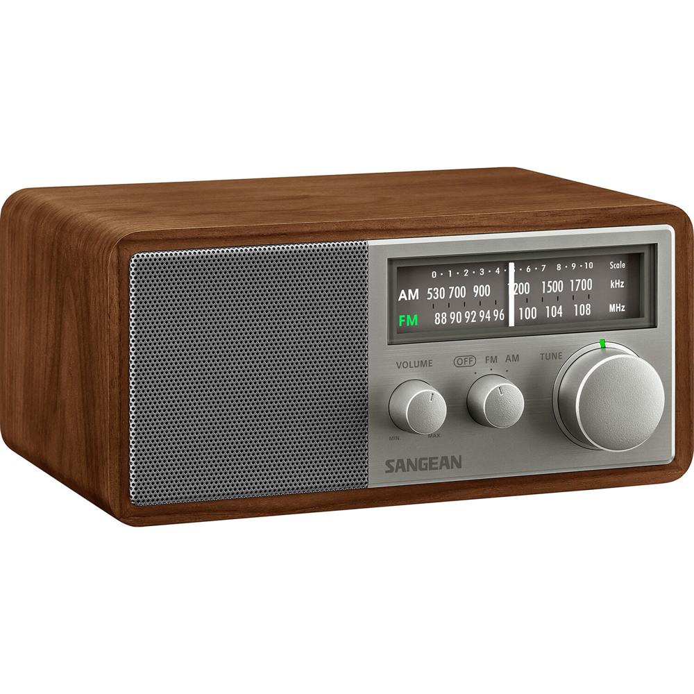Radio de Mesa Analógica Sangean SG-116 AM/FM (Madera/Níquel) - Diseño Retro, Altavoz de 3 Radio de Mesa Analógica Sangean SG-116 AM/FM (Madera/Níquel) - Diseño Retro, Altavoz de 3