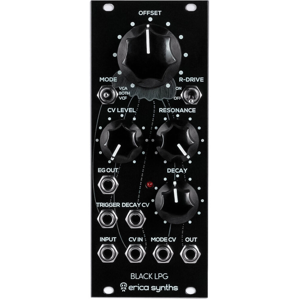 Módulo Eurorack Erica Synths Black LPG - Filtro Pasabajos Analógico con Vactrols y Generador de Deca 1763976-REG Módulo Eurorack Erica Synths Black LPG - Filtro Pasabajos Analógico con Vactrols y Generador de Deca 1763976-REG