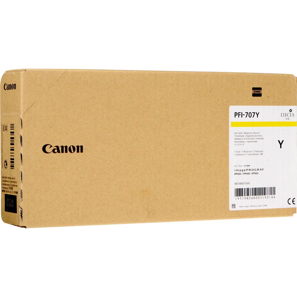 Cartucho de Tinta Amarilla Canon Pfi 707Y 700 Ml 1181392-REG Cartucho de Tinta Amarilla Canon Pfi 707Y 700 Ml 1181392-REG