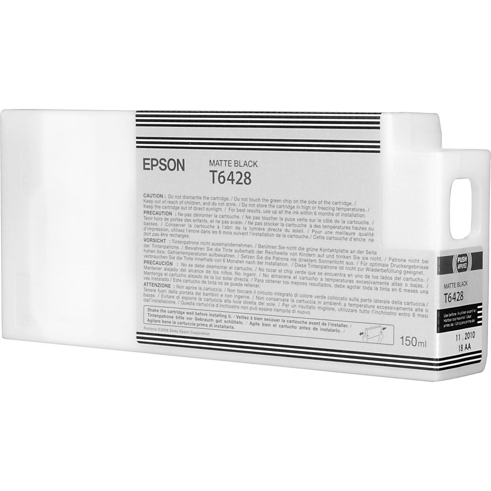 Cartucho de Tinta Epson T642800 Ultrachrome Hdr: Negro Mate 150Ml 587285-REG Cartucho de Tinta Epson T642800 Ultrachrome Hdr: Negro Mate 150Ml 587285-REG