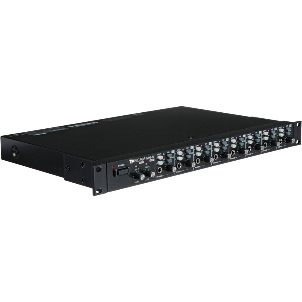 Amplificador de Auriculares TASCAM MH-8 de 8 Canales - Diseño Rackmount, Entradas Directas y Compart