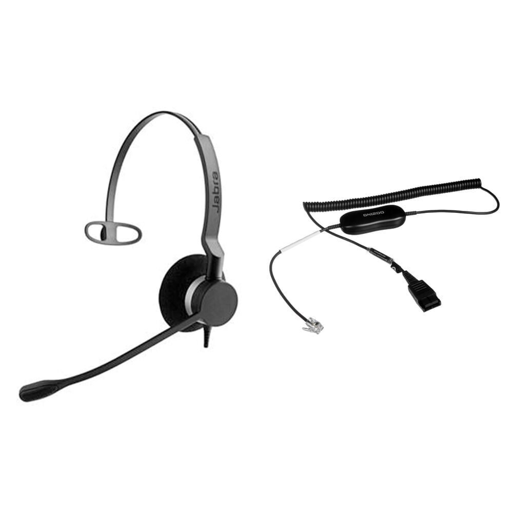 Auricular Mono Jabra BIZ 2300 QD para Teléfonos de Escritorio Tradicionales con Micrófono Cancelador