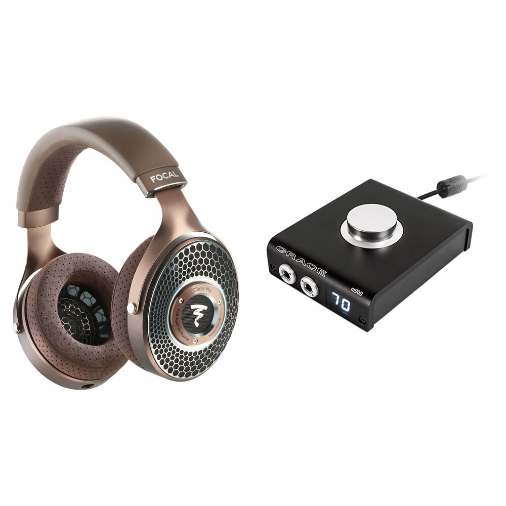 Auriculares Focal Clear MG Abiertos con Amplificador Grace m900 (Acabado Castaño y Metal Mixto) - Pa 1702833-REG Auriculares Focal Clear MG Abiertos con Amplificador Grace m900 (Acabado Castaño y Metal Mixto) - Pa 1702833-REG
