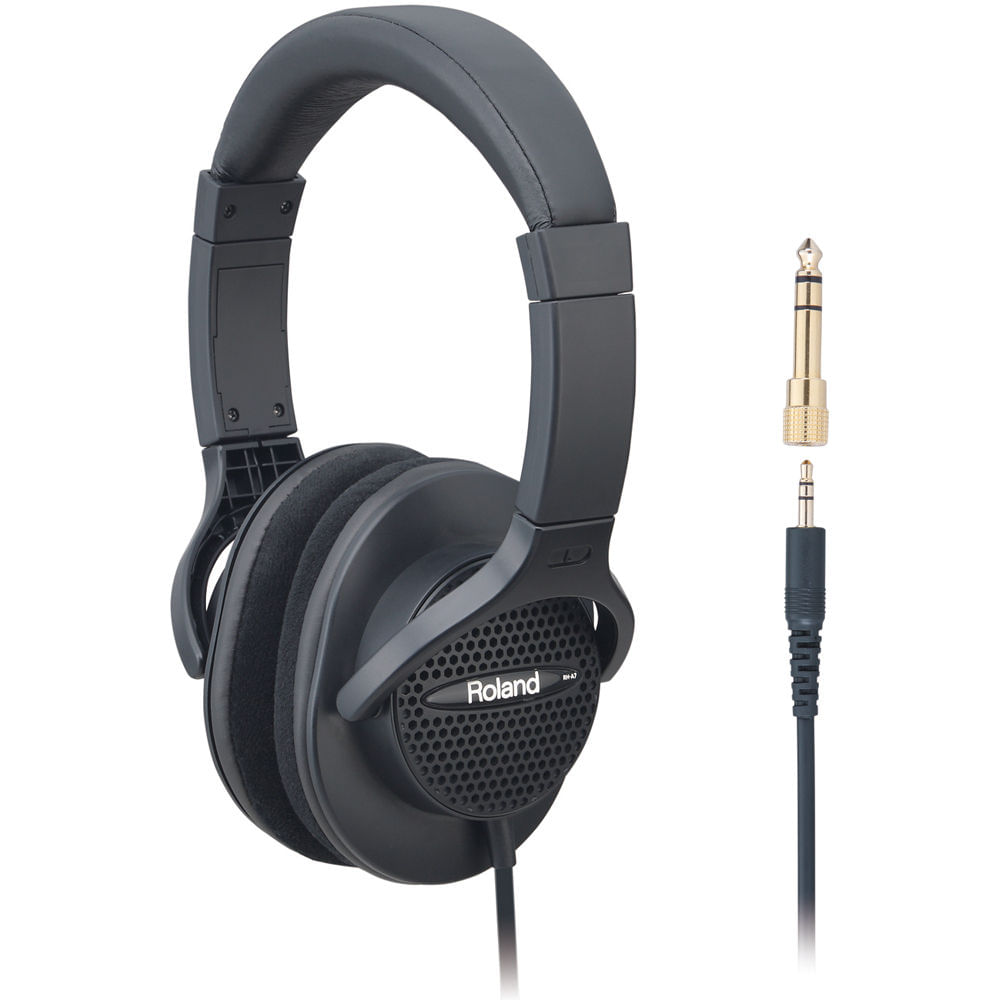 Auriculares de Monitor Roland RH-A7 (Negro) - Optimizados para Piano Digital, Diseño Abierto, Ajuste 851513-REG Auriculares de Monitor Roland RH-A7 (Negro) - Optimizados para Piano Digital, Diseño Abierto, Ajuste 851513-REG