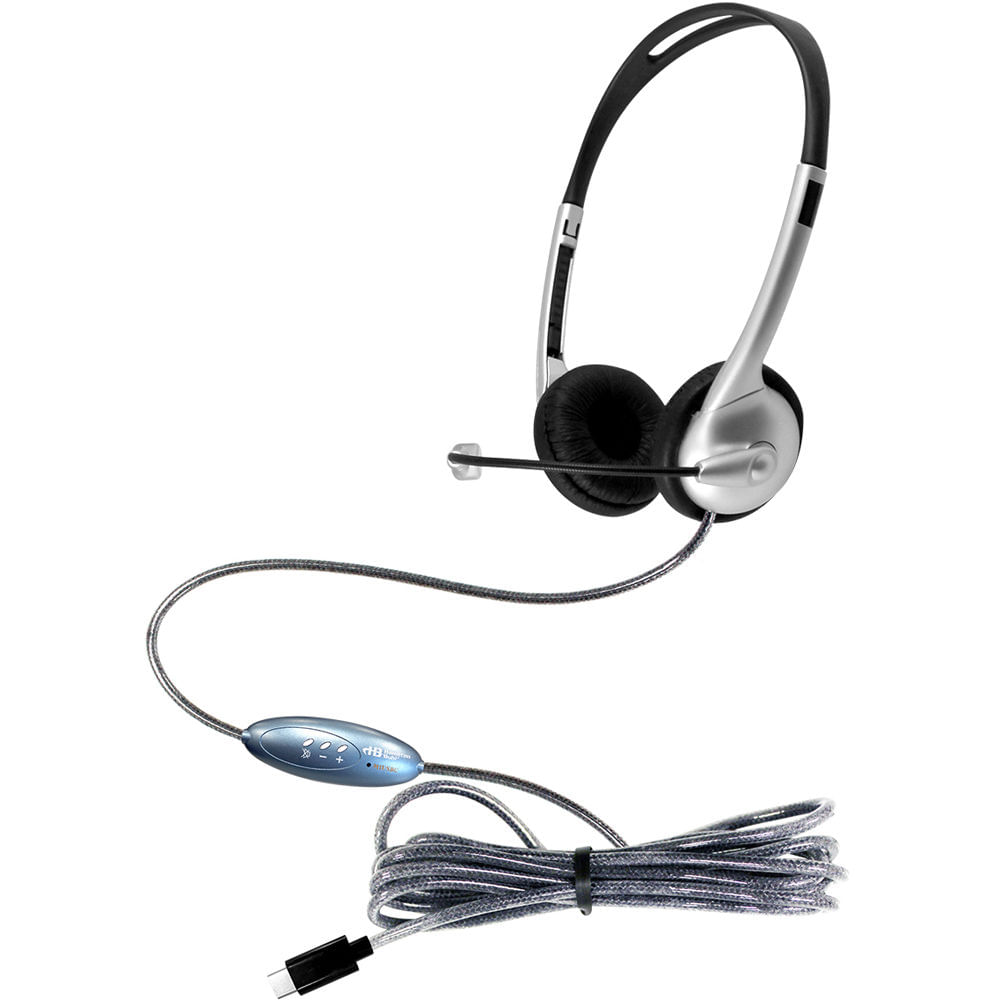 Auriculares Multimedia USB Tipo-C HamiltonBuhl MACH-1 con Micrófono Flexible para Estudiantes y Aula