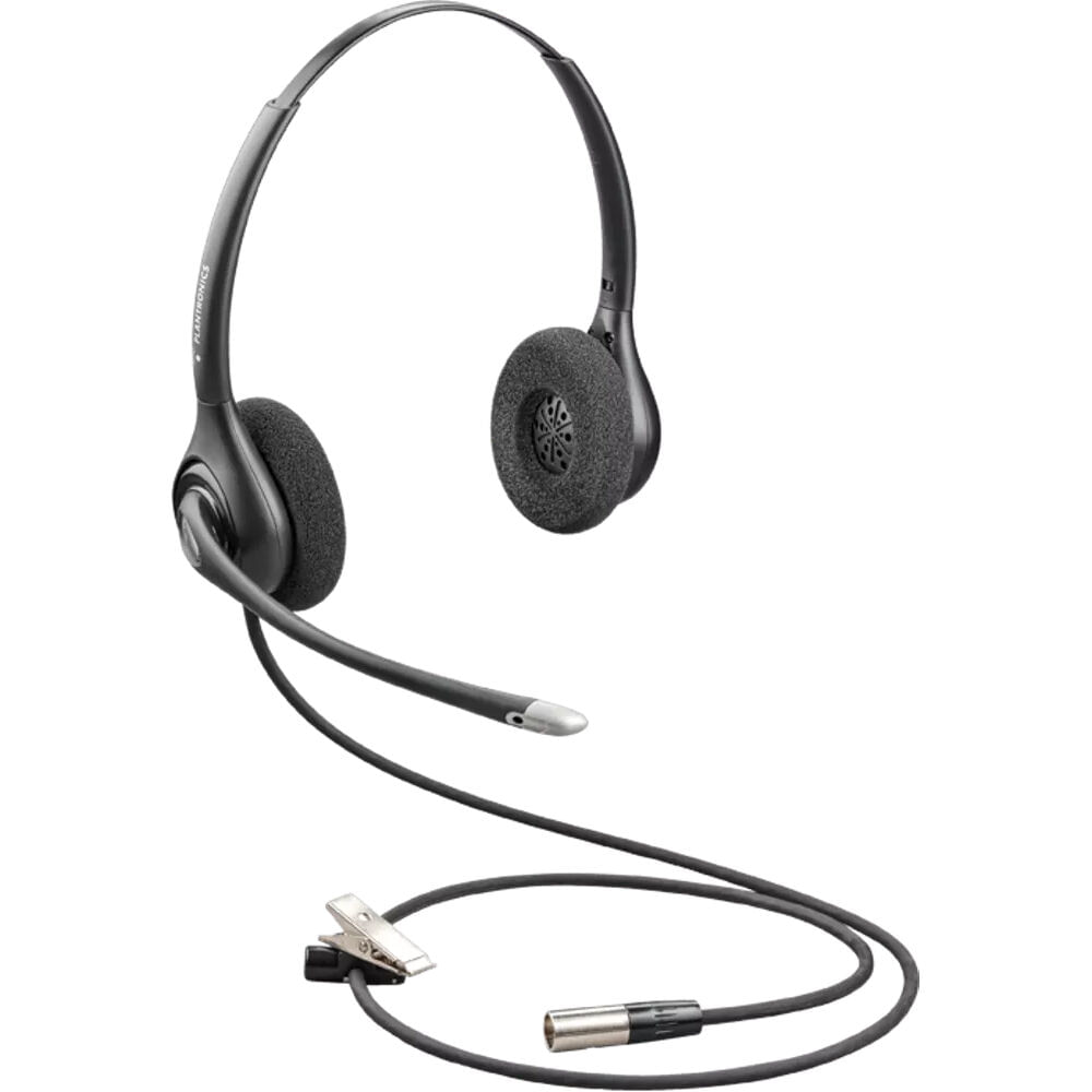 Auriculares Poly HW261N-DC de Doble Canal: Ligero, Cómodo, con Micrófono Electret y Conexión a PTT D