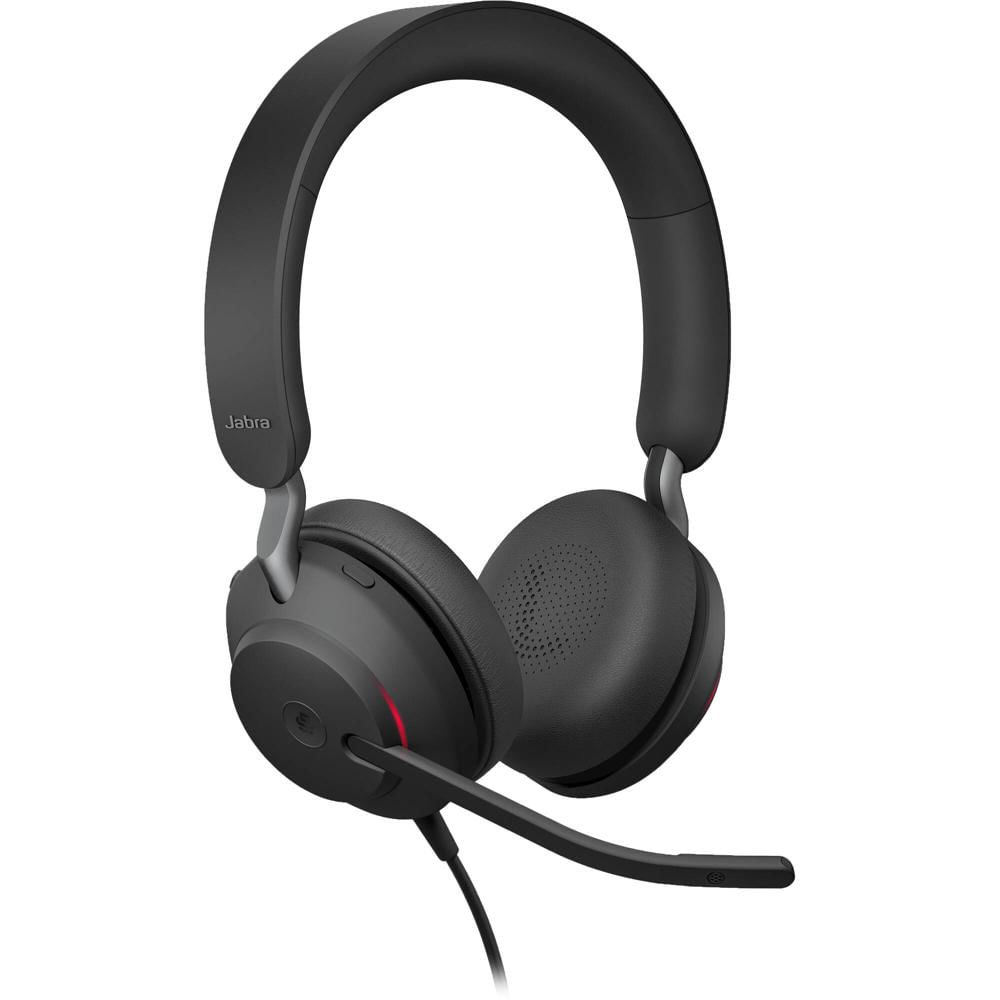 Jabra Evolve2 40 SE Mono Auricular con Cable y Extensión (Certificado UC, USB-C, Negro) - Aislamient