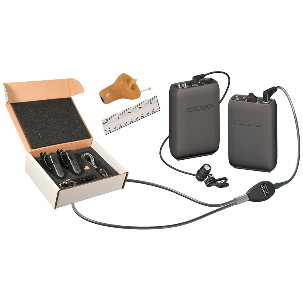 Sistema Comtek RC-216 Receive-A-Cue: Transmisor de Micrófono Inalámbrico, Receptor, Micrófono de Sol