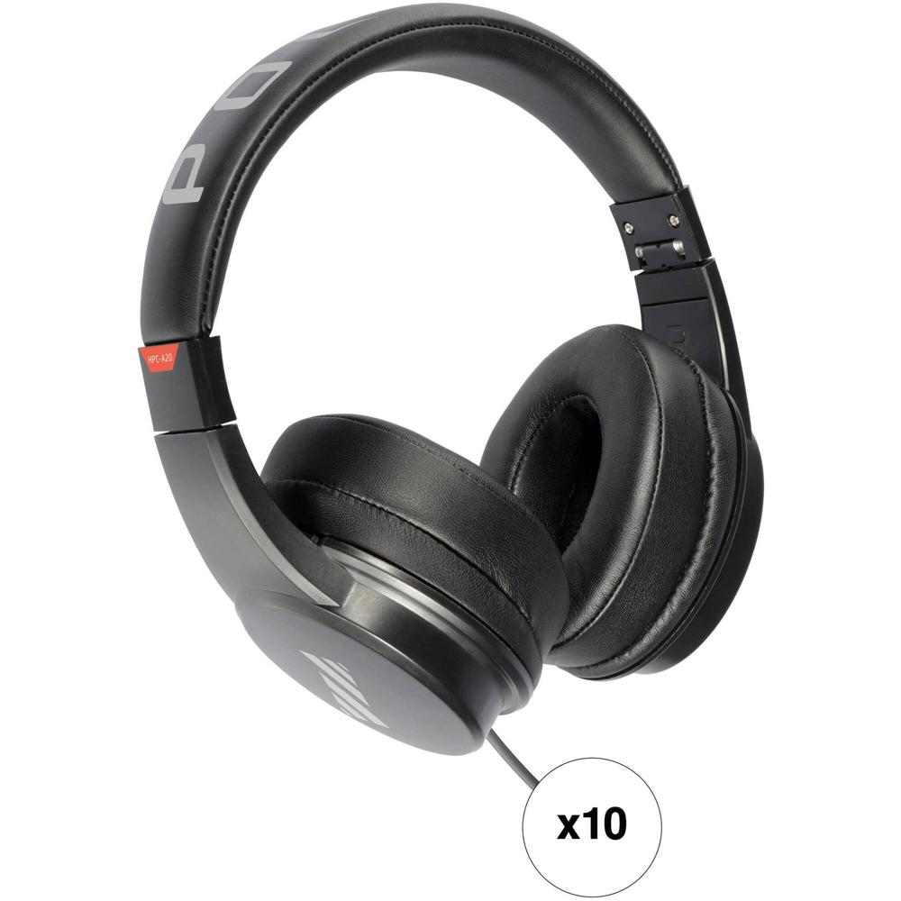 Kit de Auriculares de Estudio Cerrados Polsen HPC-A20 (10 Unidades) para Músicos, Podcasters y Cread