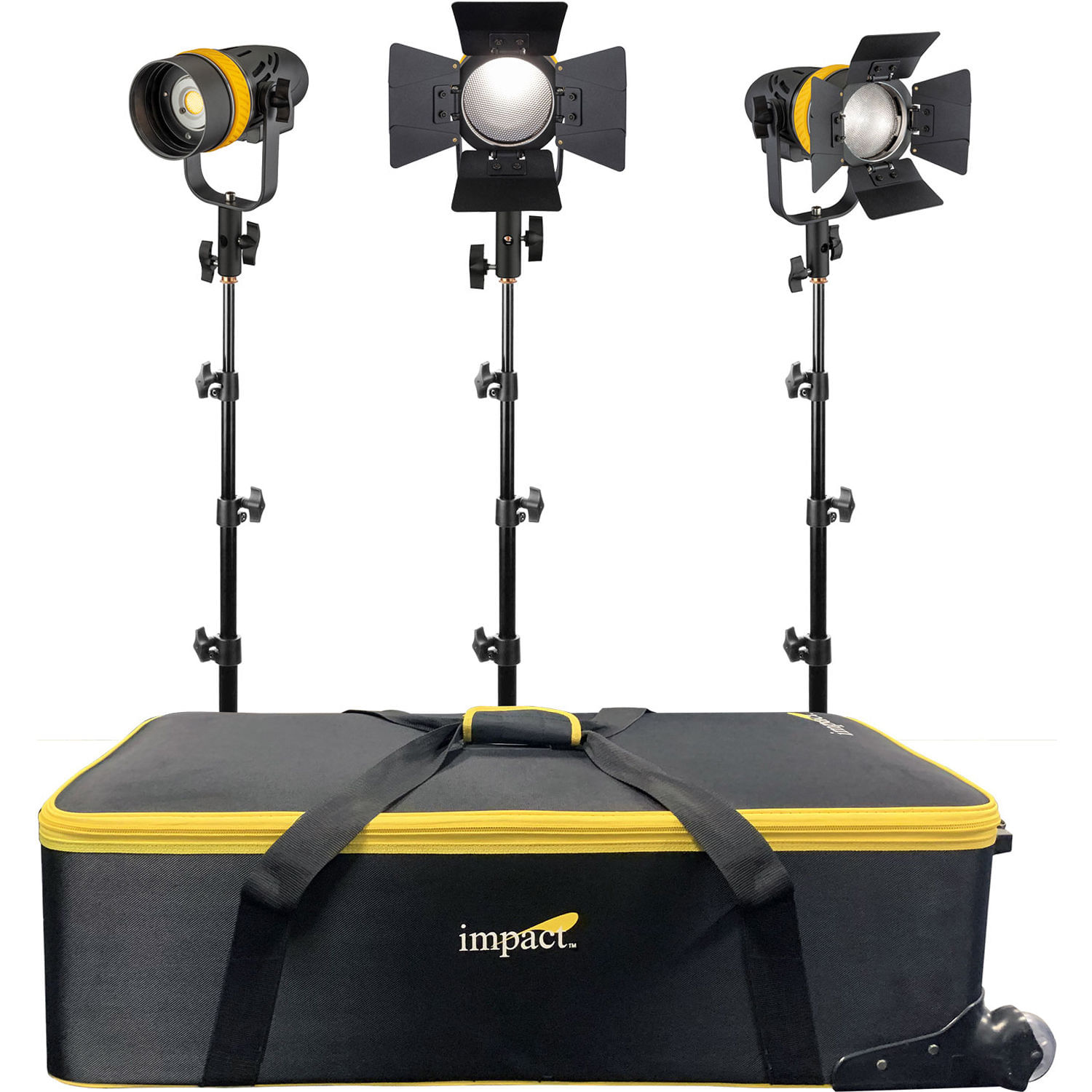 Kit de 3 Luces Led Genaray Torpedo Bi Color con Estuche