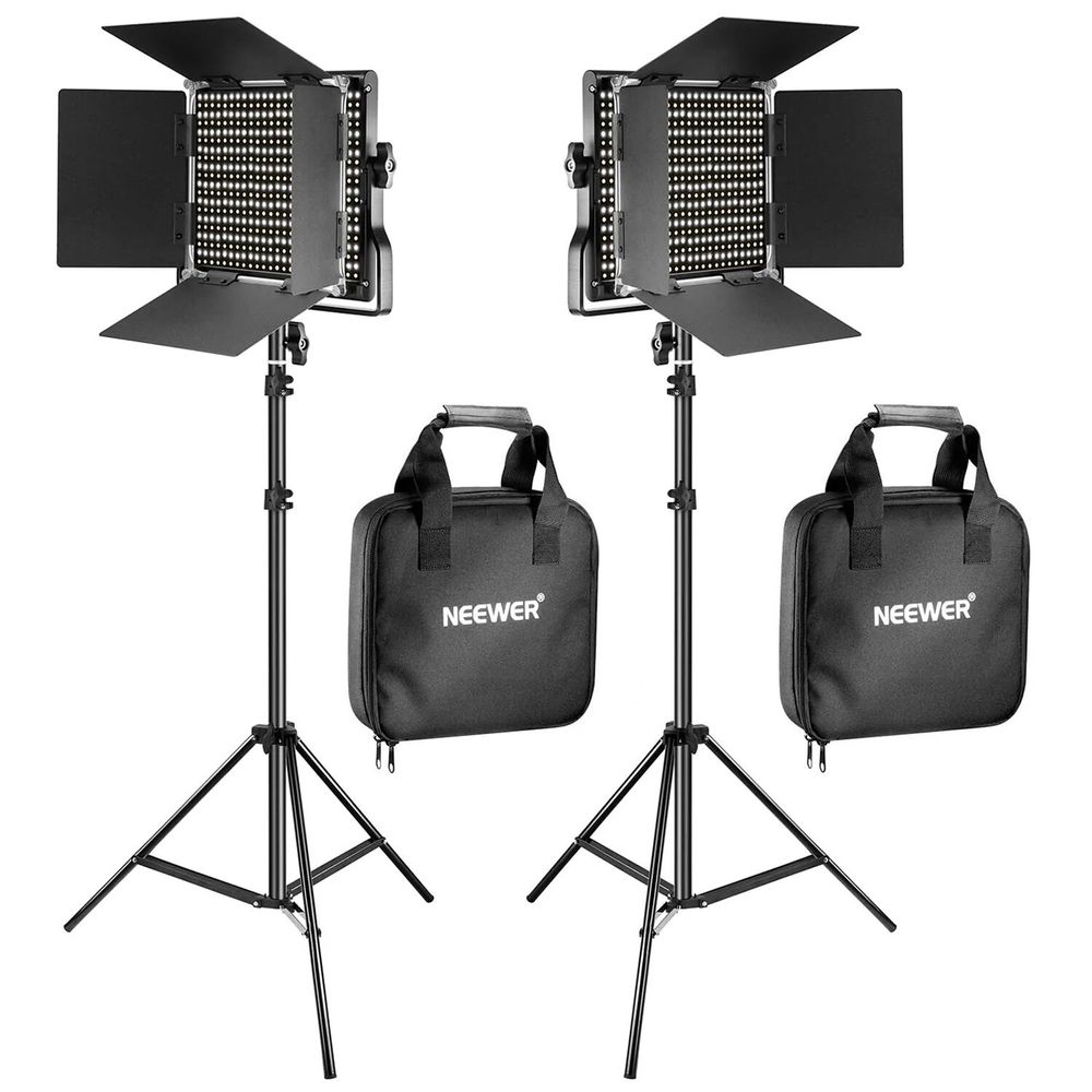 Kit de 2 Luces de Video Led Neewer Bi Color con Soportes 1732724-REG Kit de 2 Luces de Video Led Neewer Bi Color con Soportes 1732724-REG