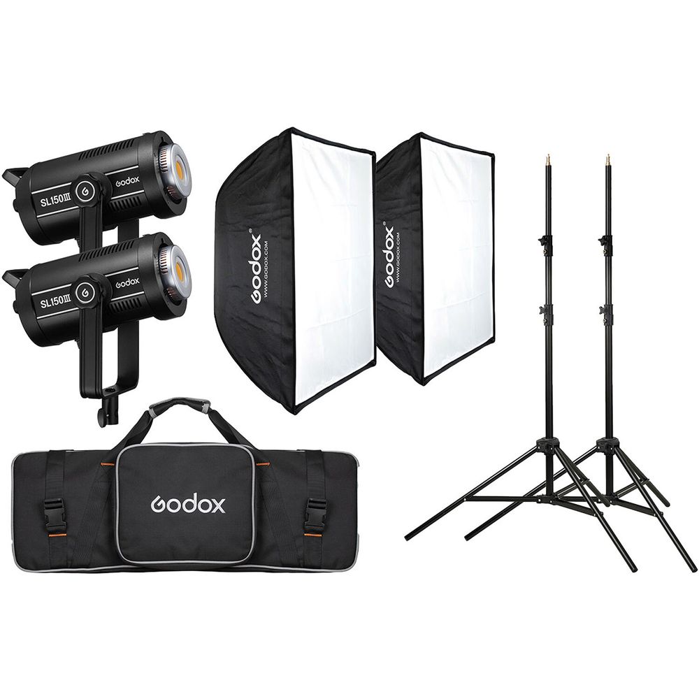 Kit de 2 Luces Godox Sl150Iii Sl Series Led Video Monolight 1733742-REG Kit de 2 Luces Godox Sl150Iii Sl Series Led Video Monolight 1733742-REG
