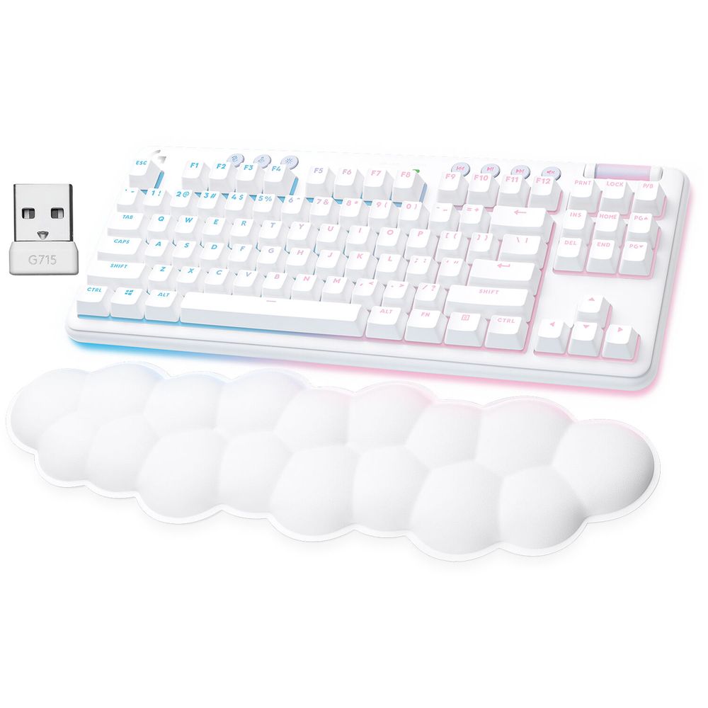 Teclado para Juegos Inalámbrico Mecánico Logitech G G715 Lightspeed Blanco Mist Interruptores Gx R 1715995-REG Teclado para Juegos Inalámbrico Mecánico Logitech G G715 Lightspeed Blanco Mist Interruptores Gx R 1715995-REG